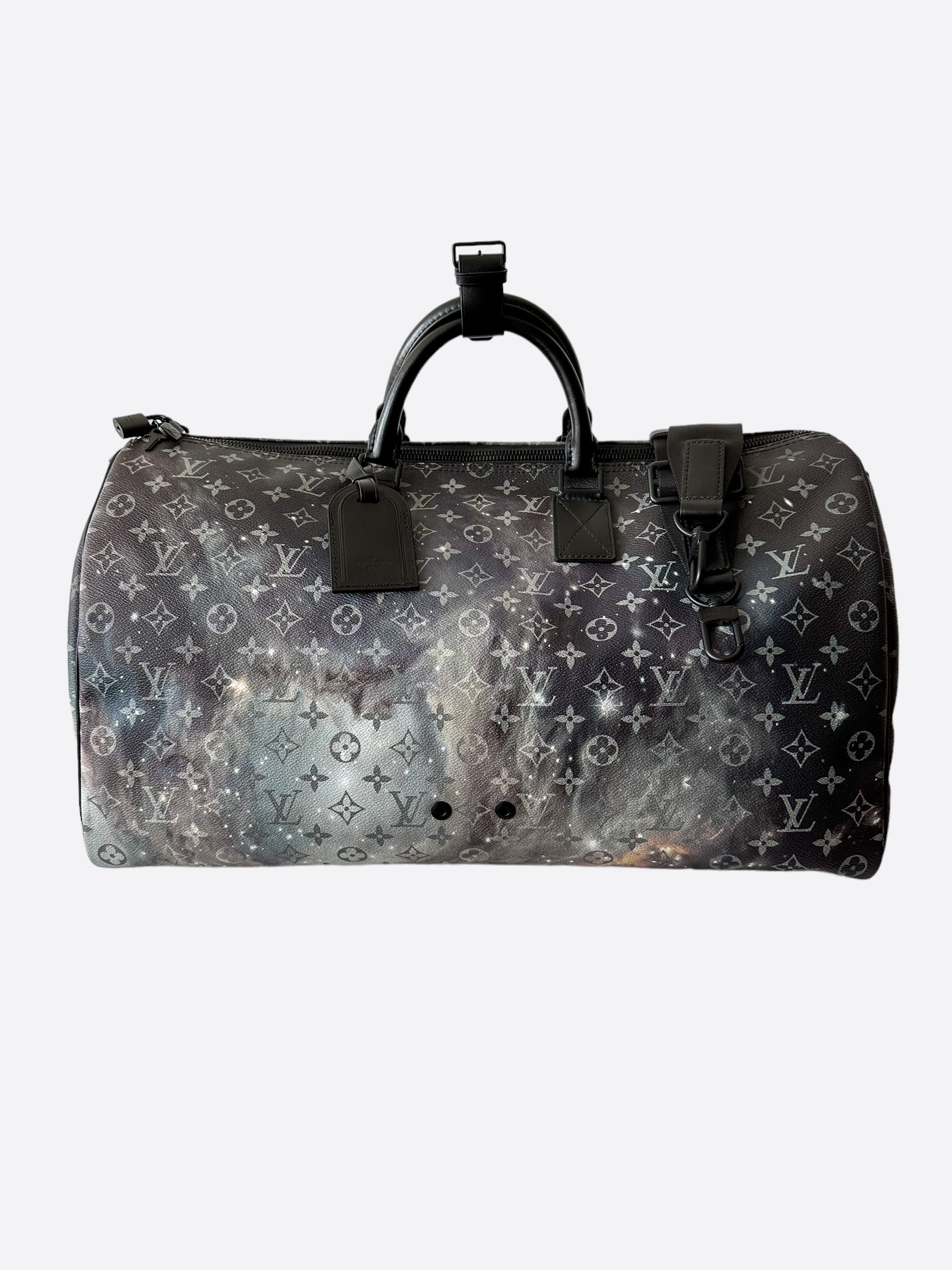Louis Vuitton Keepol Bandriere 50 Monogram Galaxy Space Print Handbag Tote  Bag