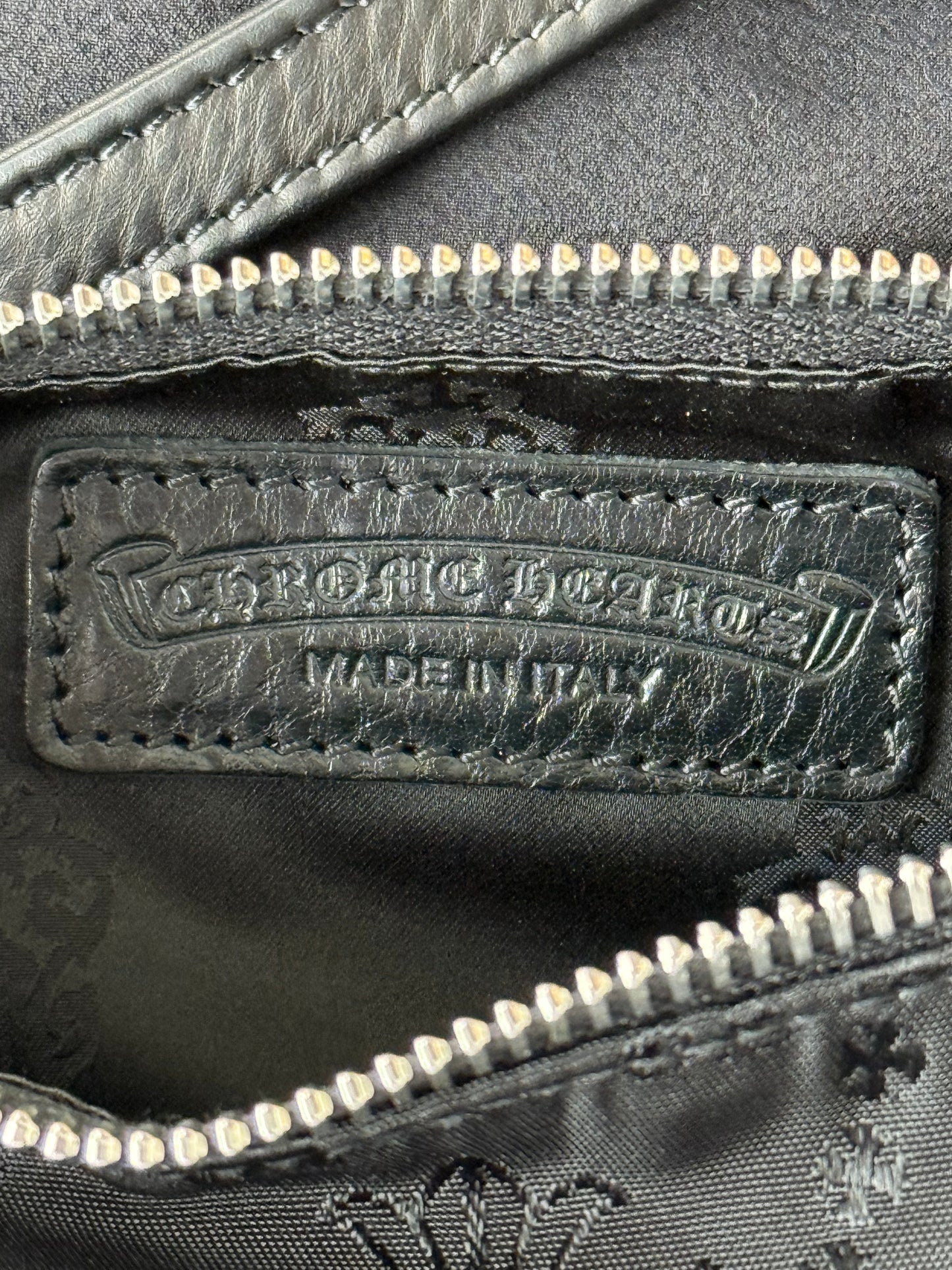 Chrome Hearts Black Stencil Grinds Mini Nylon Handbag