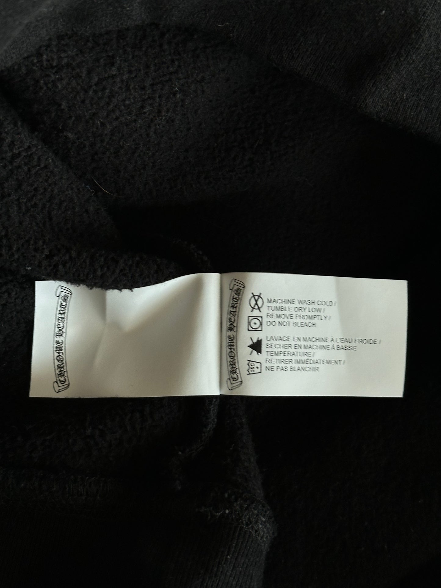 Chrome Hearts Black & White Embroidered Logo Hoodie