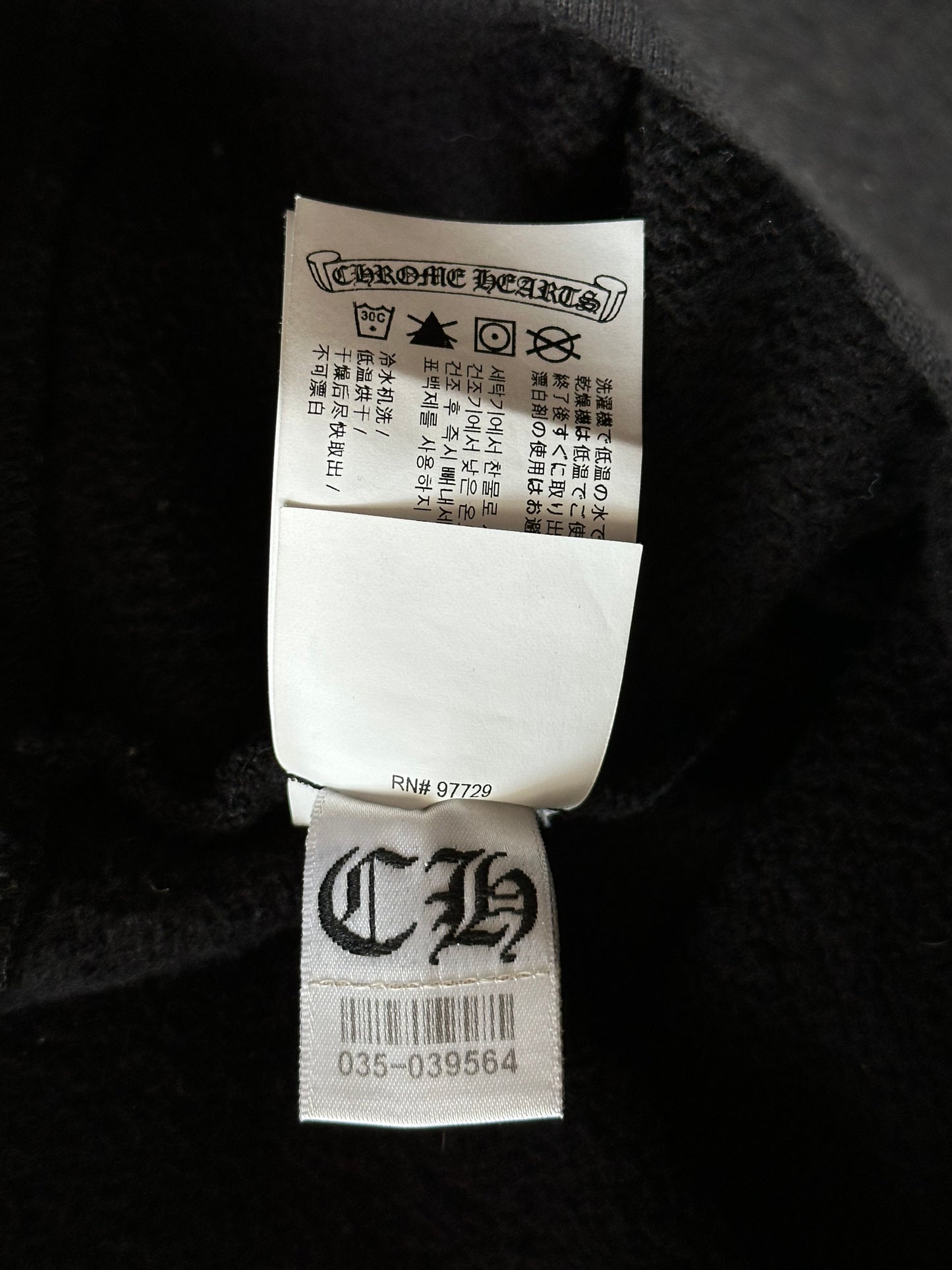 Chrome Hearts Black & White Embroidered Logo Hoodie