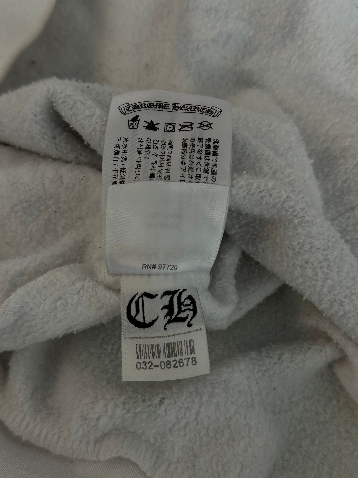 Chrome Hearts White Multicolor Stencil Hoodie