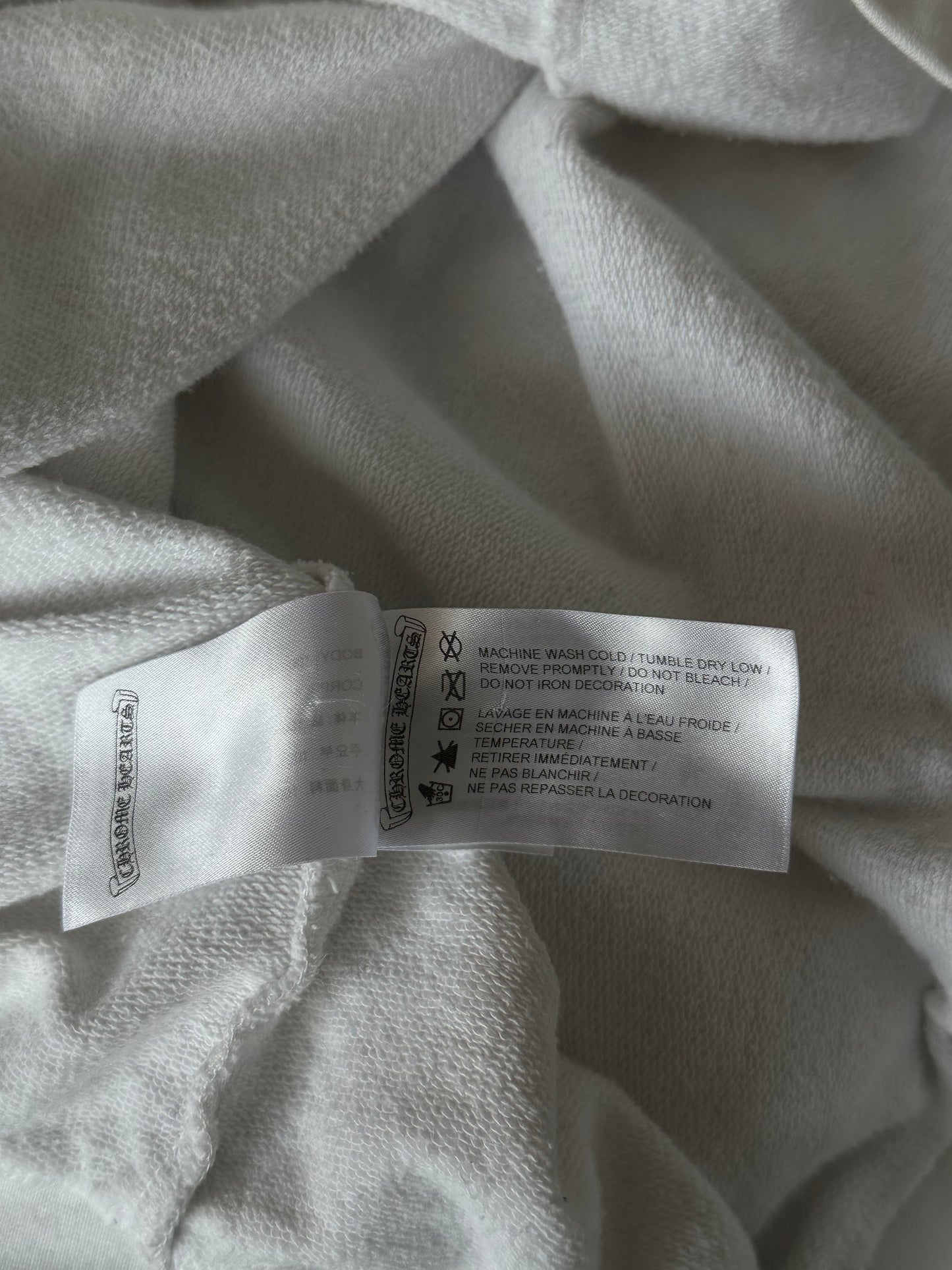 Chrome Hearts White & Black Cross Jacquard Horseshoe Logo Hoodie