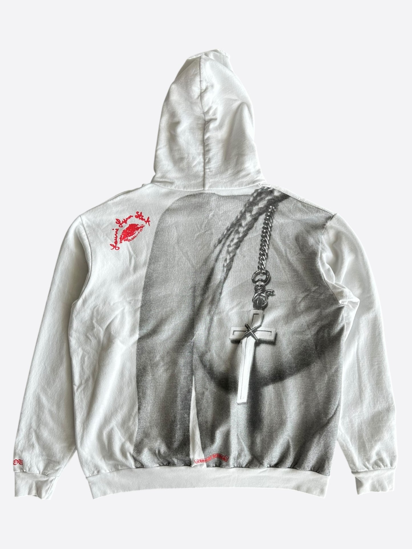 Chrome Hearts White & Red Laurie Lynn Stark Hoodie