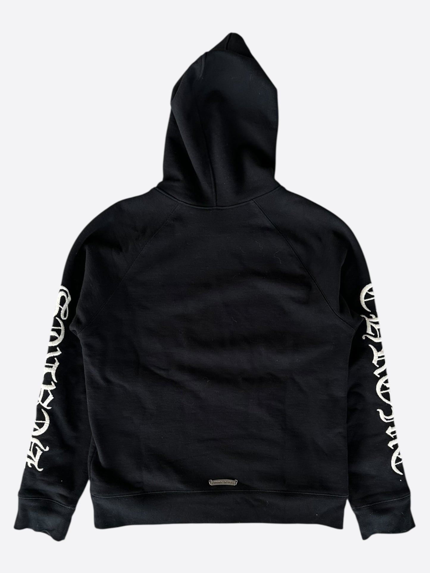 Chrome Hearts Black & White Embroidered Logo Hoodie