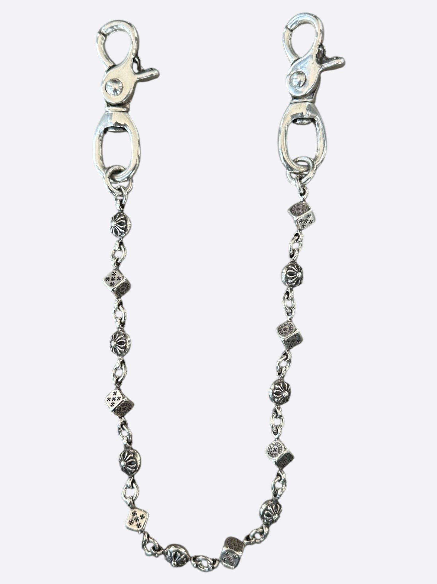 Chrome Hearts Silver Dice Wallet Chain