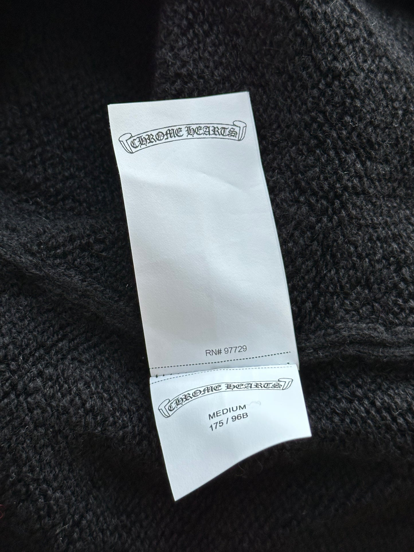 Chrome Hearts Black & White Floral Cashmere Sweater