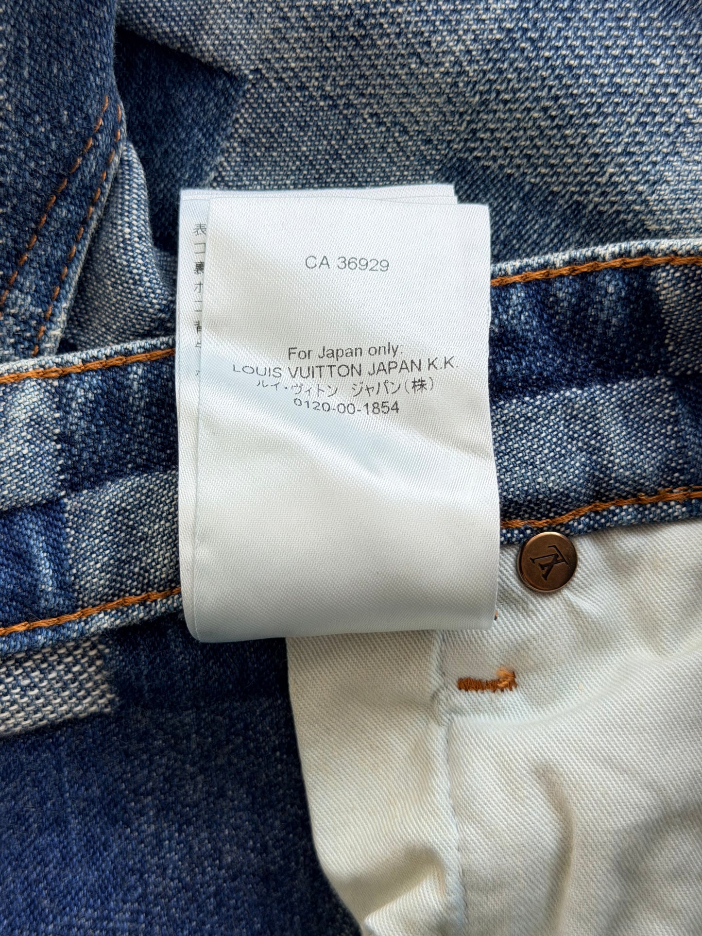 Louis Vuitton Blue Damoflage Jeans
