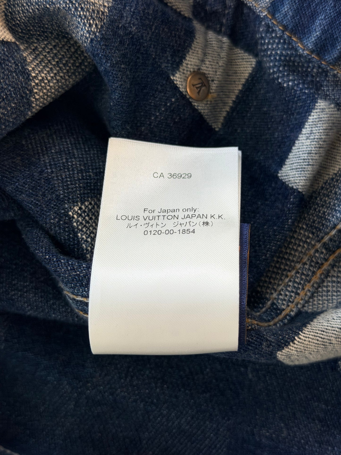 Louis Vuitton Blue Damoflage Denim Jacket