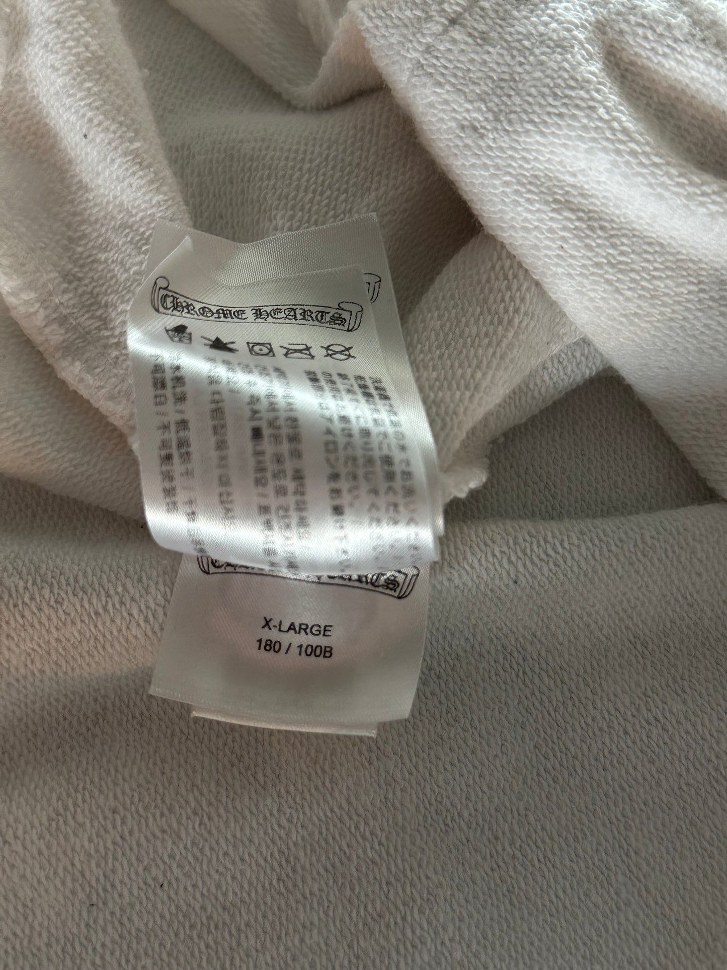 Chrome Hearts White & Black Cross Jacquard Horseshoe Logo Hoodie