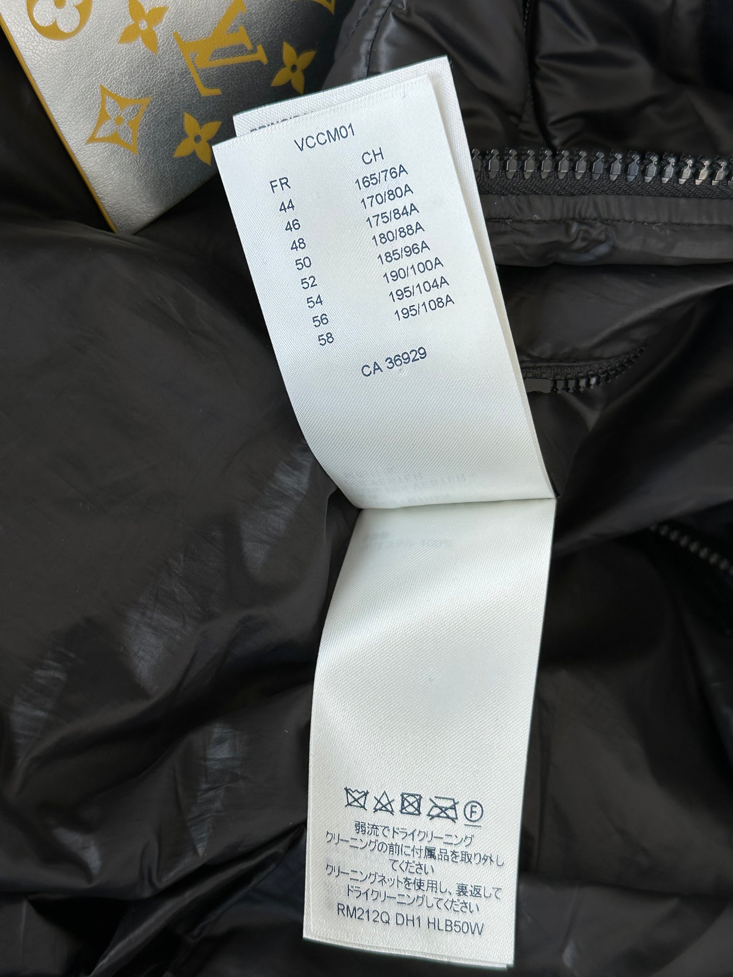 Louis Vuitton Black Flower Monogram Puffer Jacket