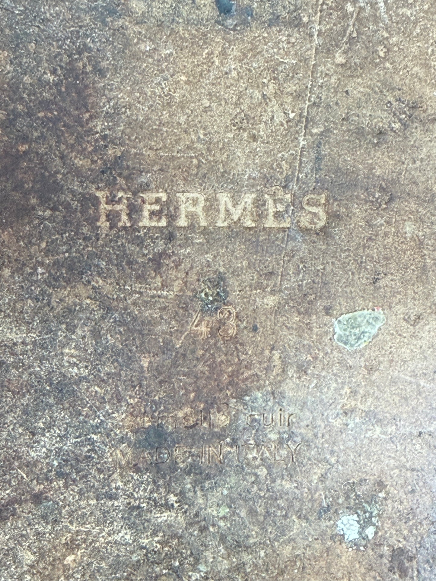 Hermes White & Brown Izmir Sandals