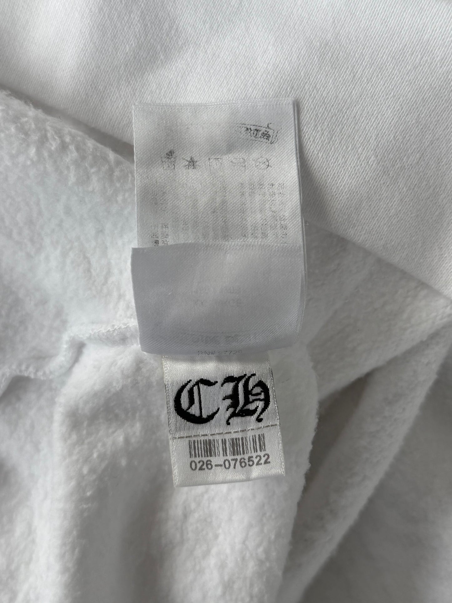 Chrome Hearts White & Grey Miami Horseshoe Logo Hoodie