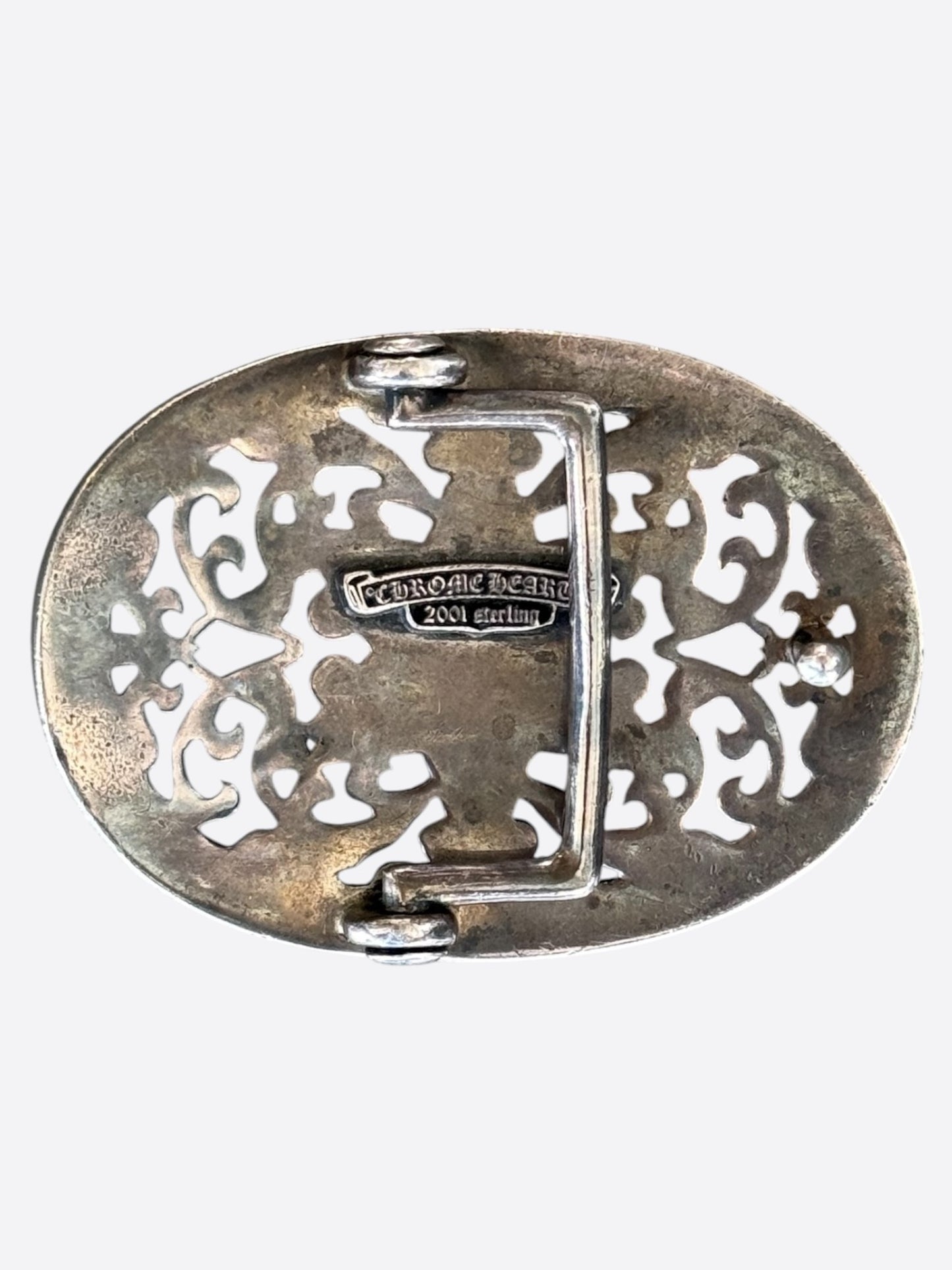 Chrome Hearts Silver Oval Star Buckle
