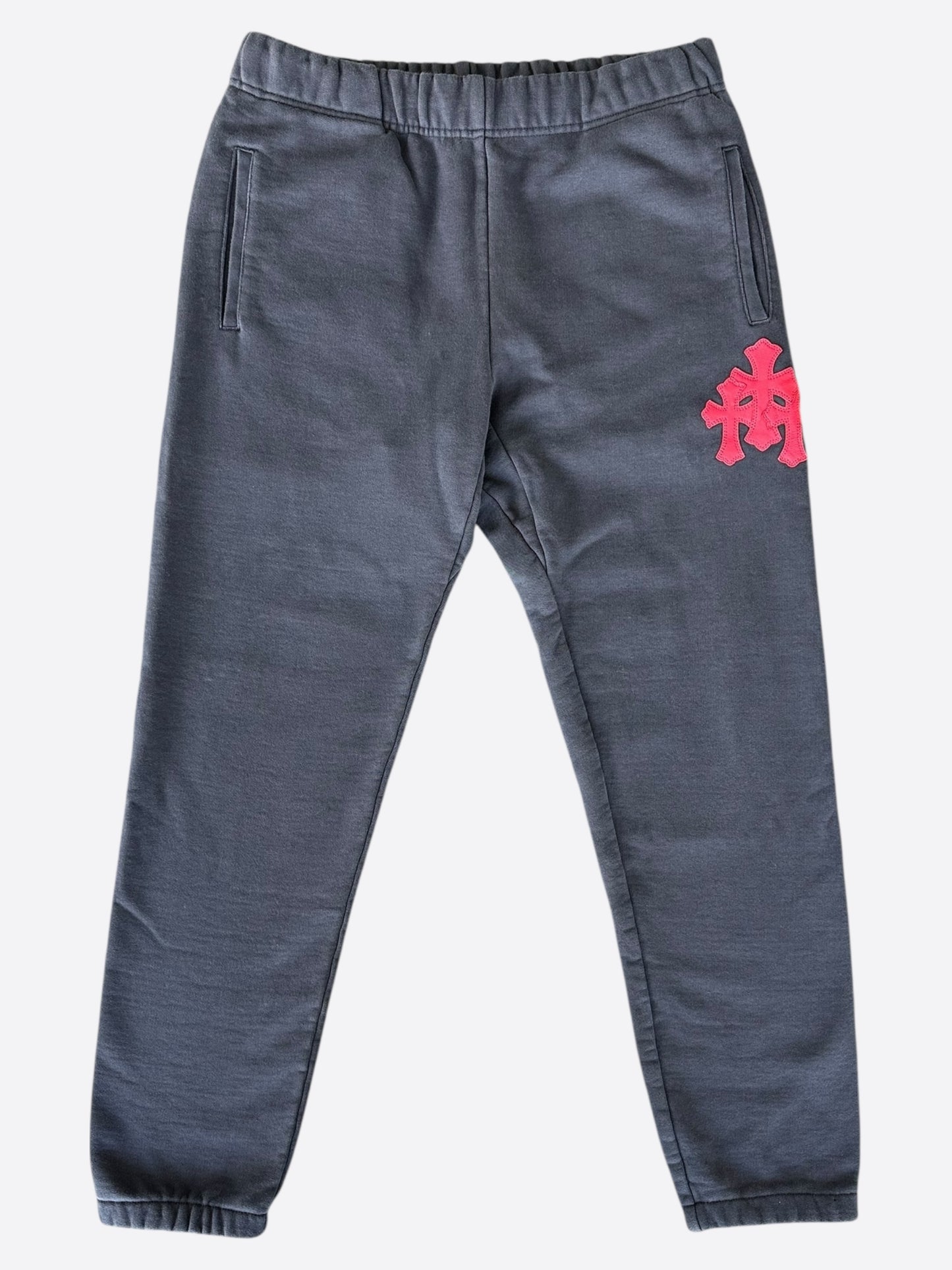 Chrome Hearts Navy & Red Triple Cross Patch Paper Jam Sweatpants