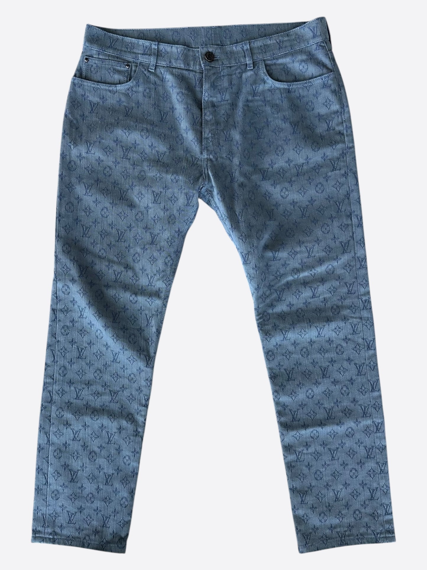Louis Vuitton Blue Monogram Slim Jeans