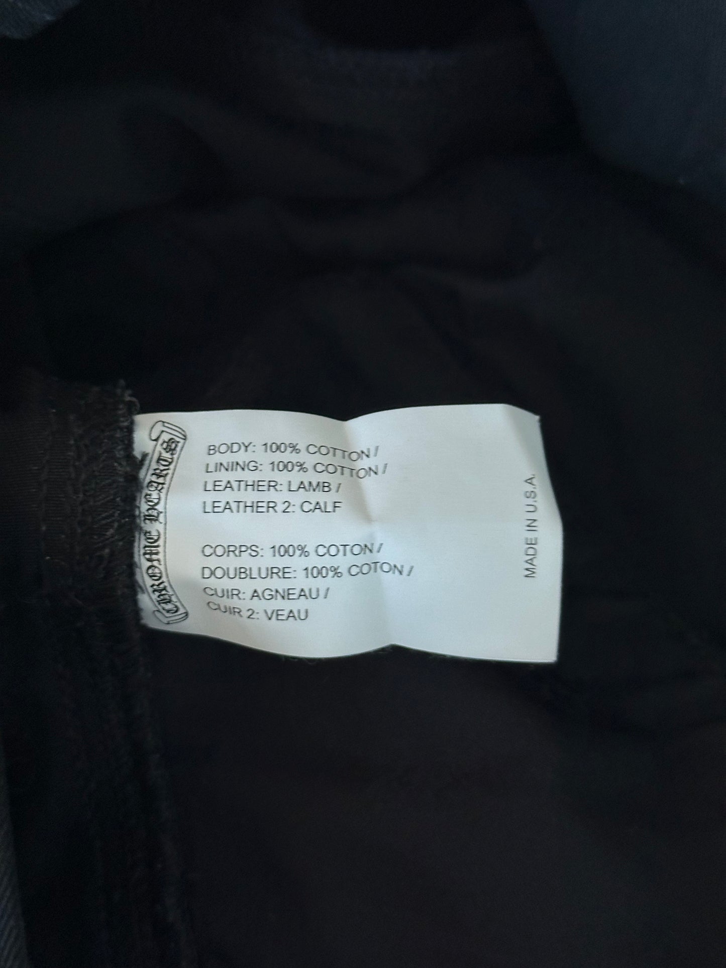 Chrome Hearts Black & Cheetah Cross Patch Carpenter Pants