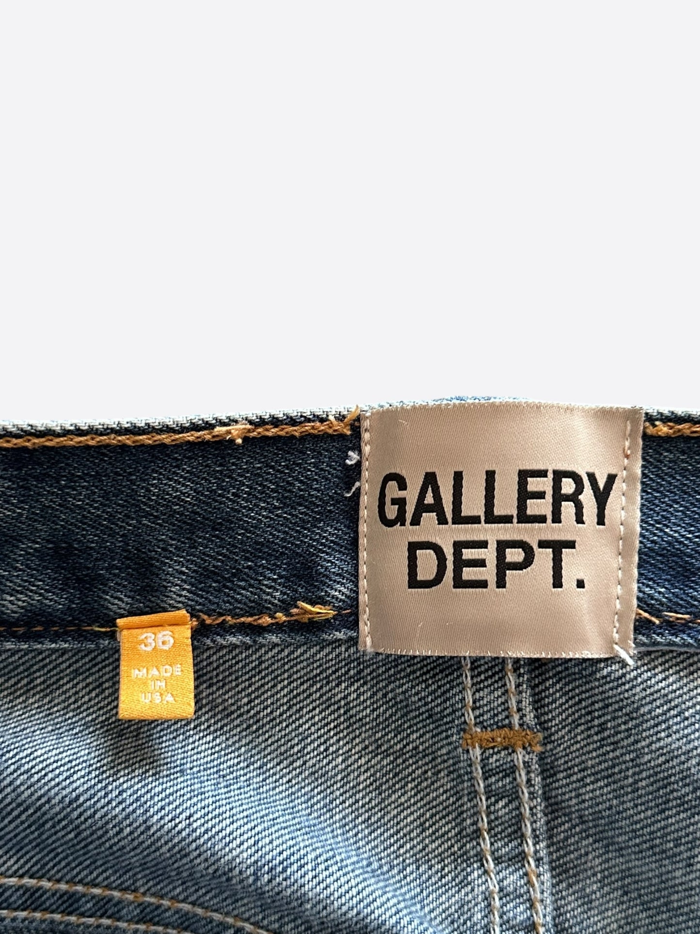 Chrome Hearts Gallery Dept Levi's Blue & White Cross Patch Jeans
