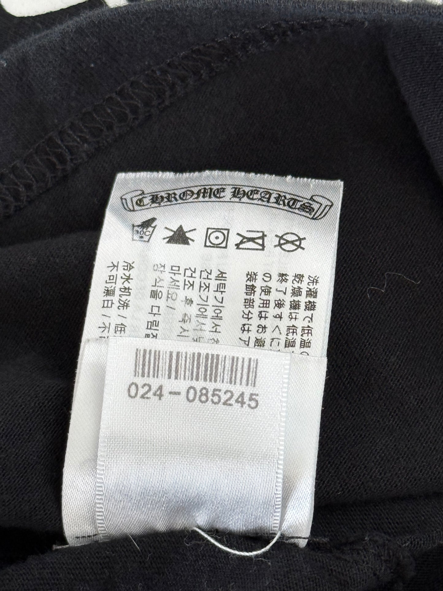 Chrome Hearts Black & White Horseshoe Logo Longsleeve T-Shirt