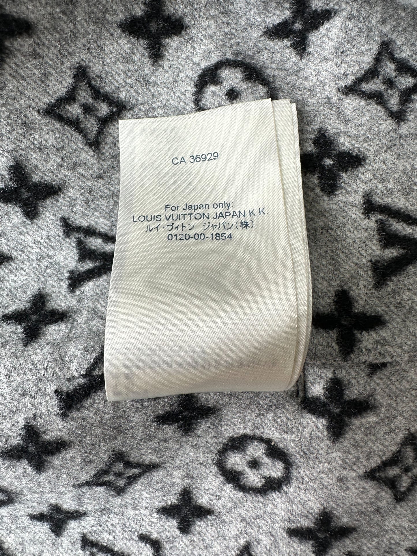 Louis Vuitton Black & Grey Monogram Women's Peacoat