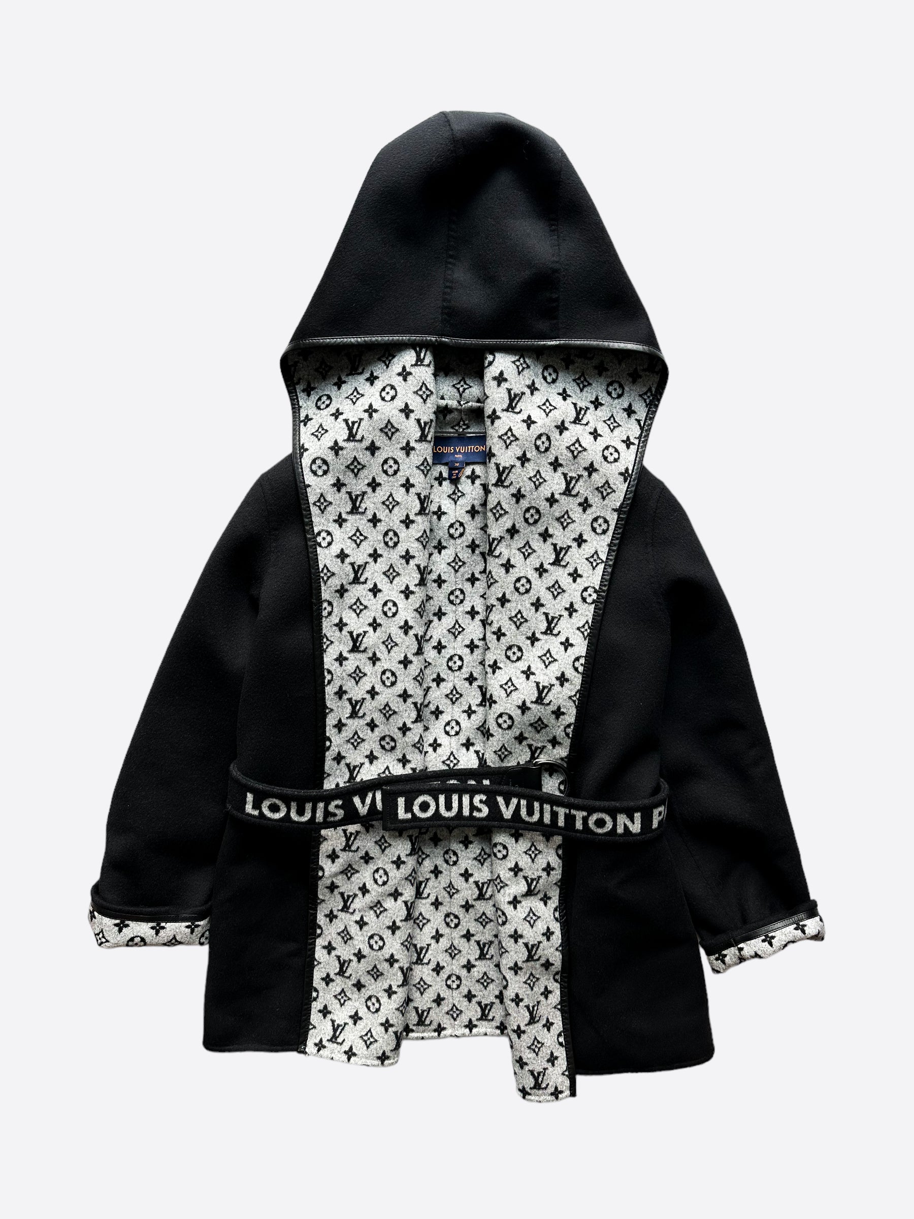 Louis Vuitton Black Monogram Zip Up Hoodie – Savonches