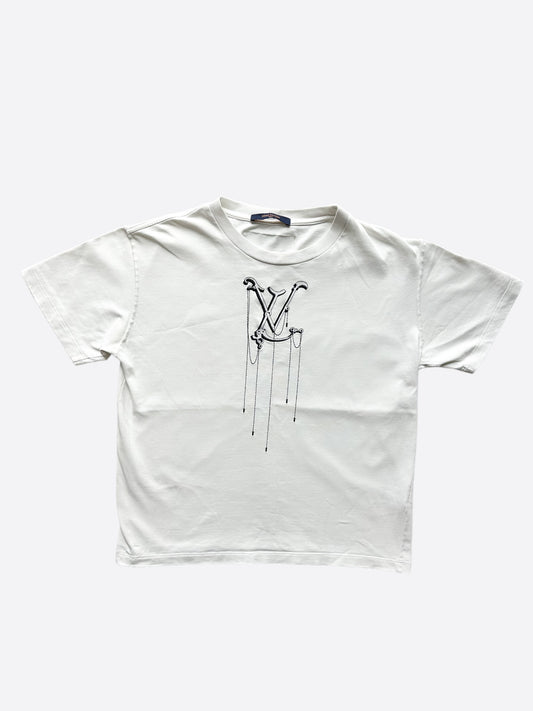 Louis Vuitton White Pendant Logo T-Shirt