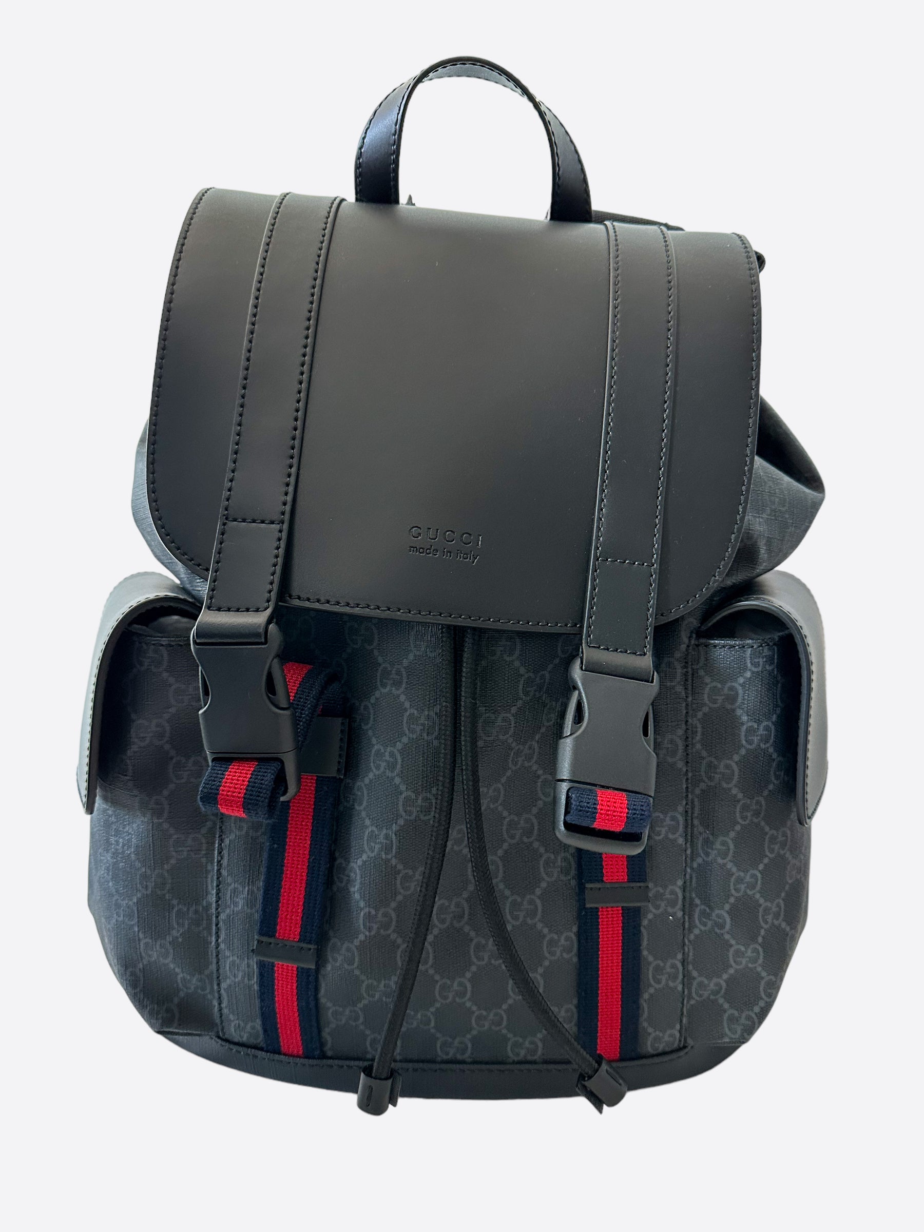 Black gucci supreme discount backpack