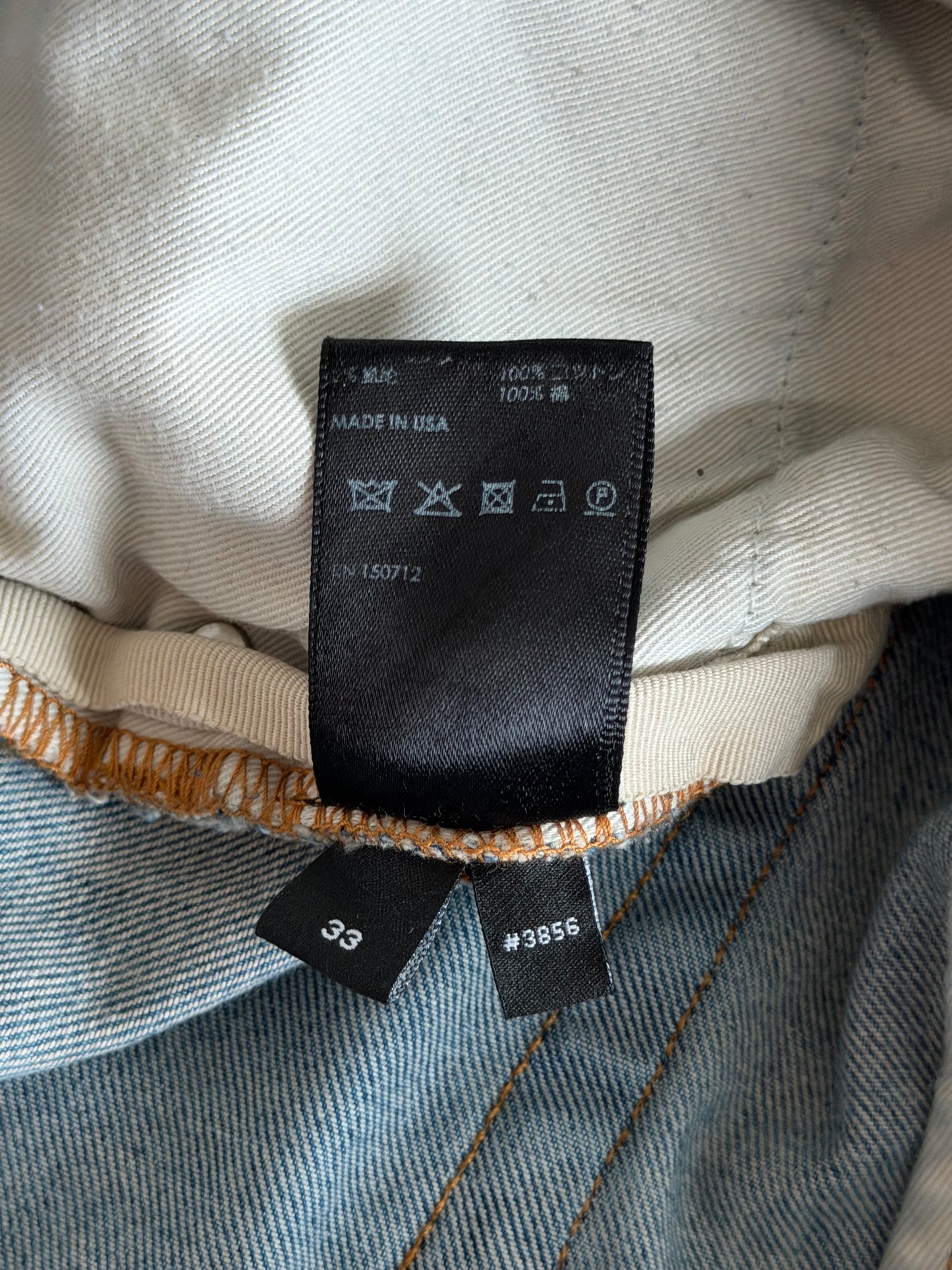 Amiri Clay Indigo & Black Bandana Patch MX1 Jeans