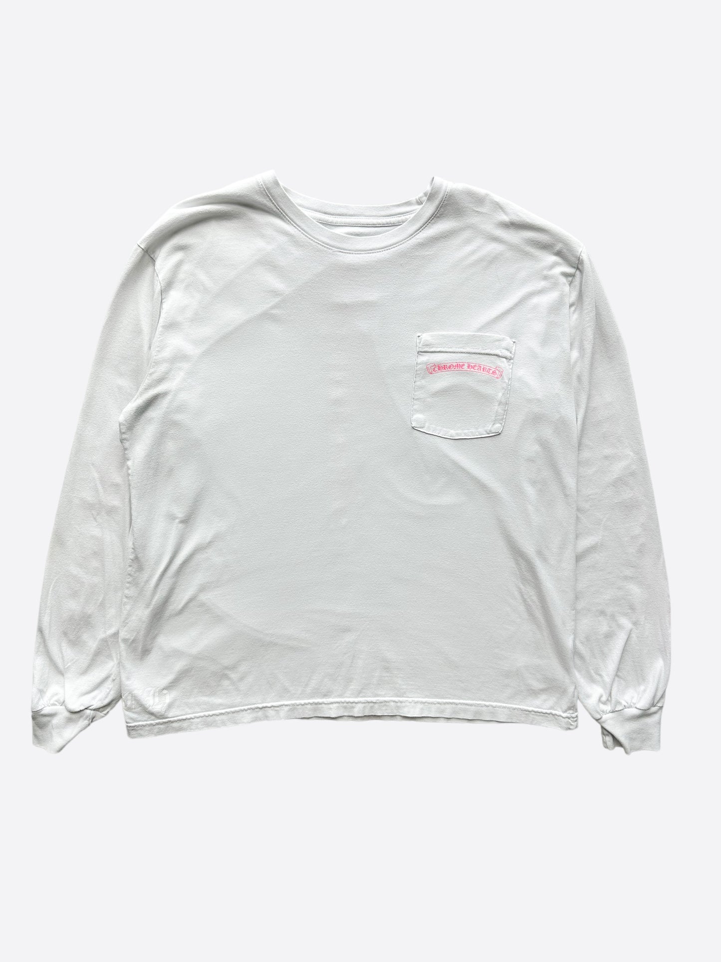 Chrome Hearts White & Pink Made In Hollywood Longsleeve T-Shirt