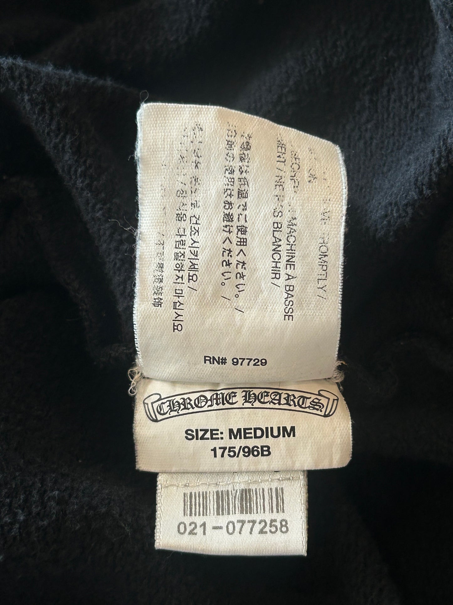 Chrome Hearts Black & White Horseshoe Logo Hoodie