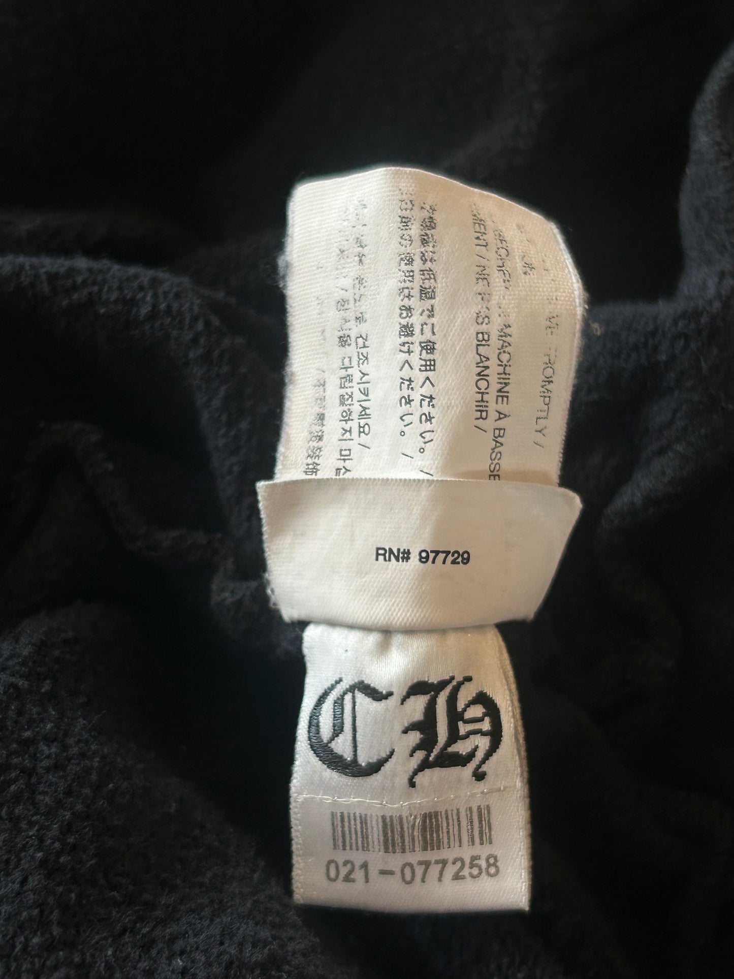 Chrome Hearts Black & White Horseshoe Logo Hoodie