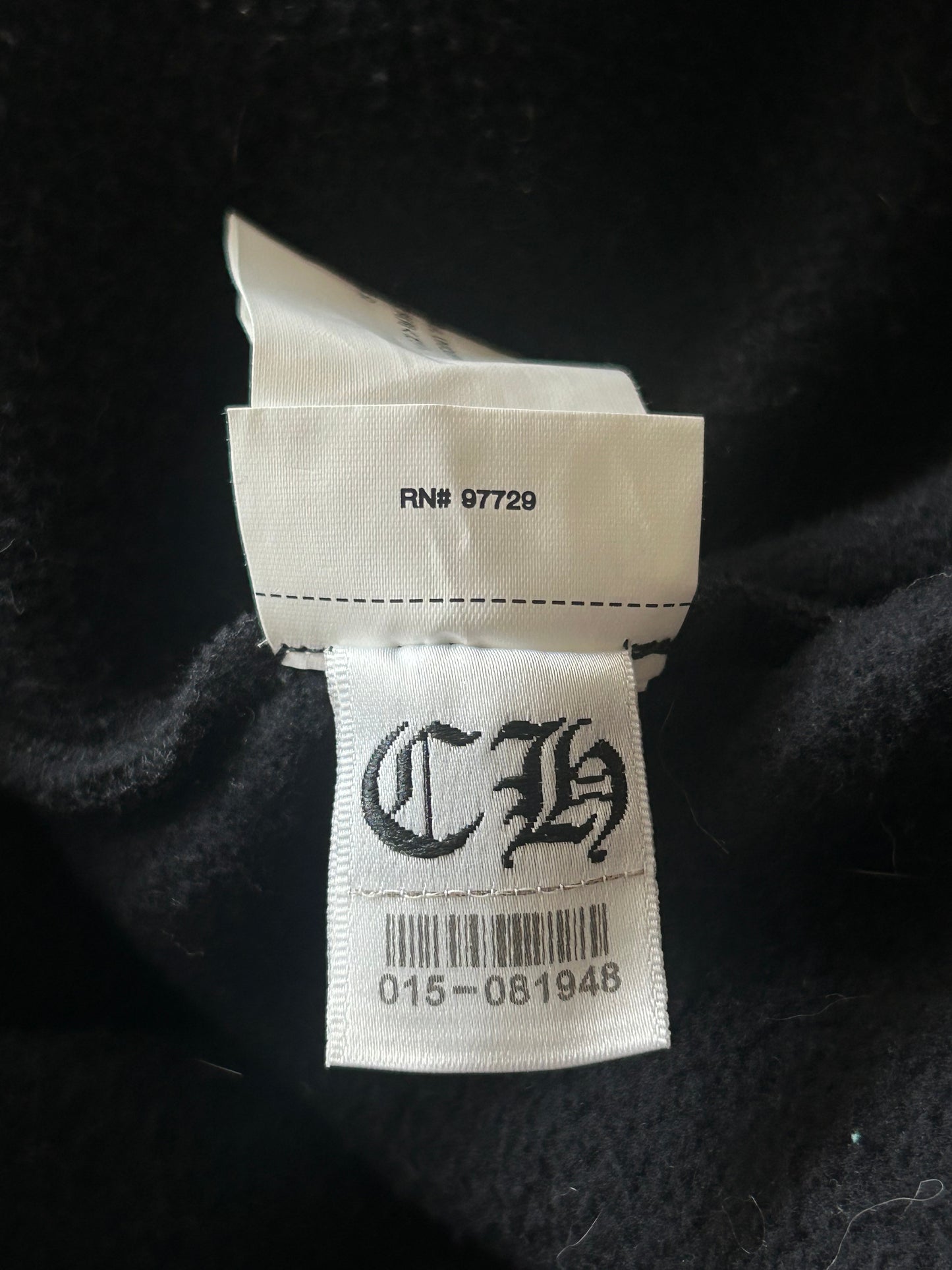 Chrome Hearts Black Leather Triple Cross Patch Hoodie
