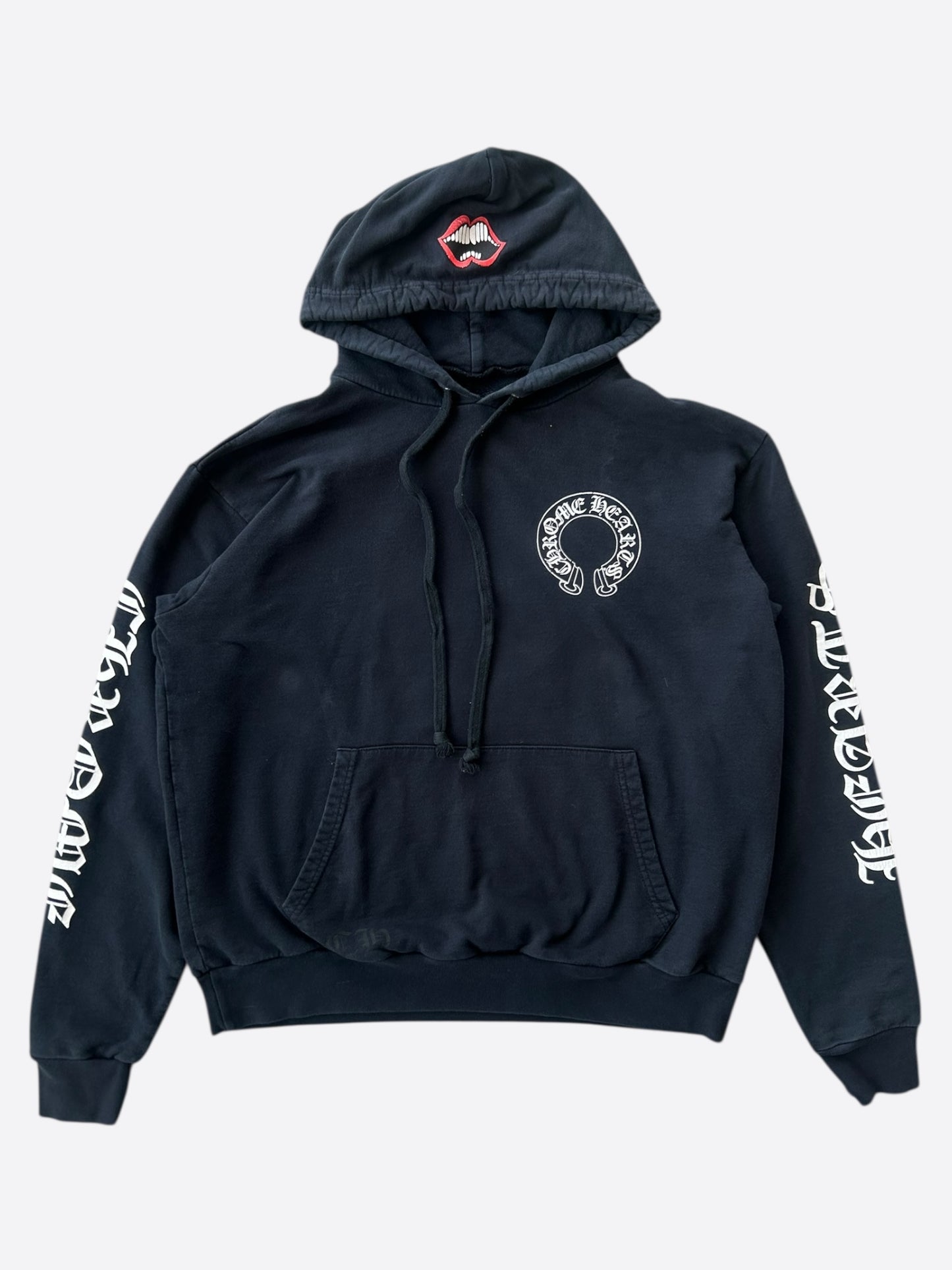 Chrome Hearts Black & White Horseshoe Logo Hoodie