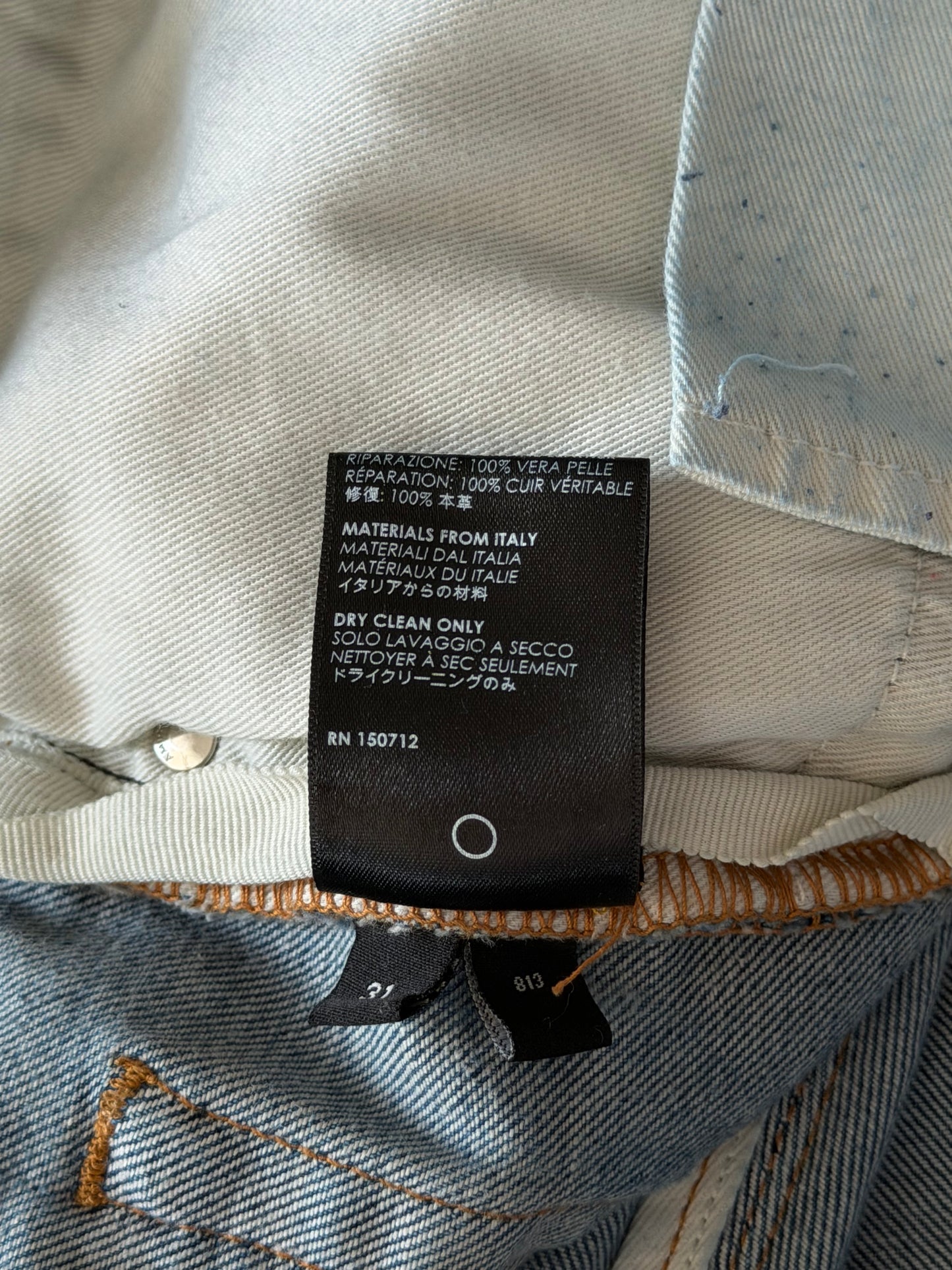 Amiri Clay Indigo & White Core Applique Logo Jeans