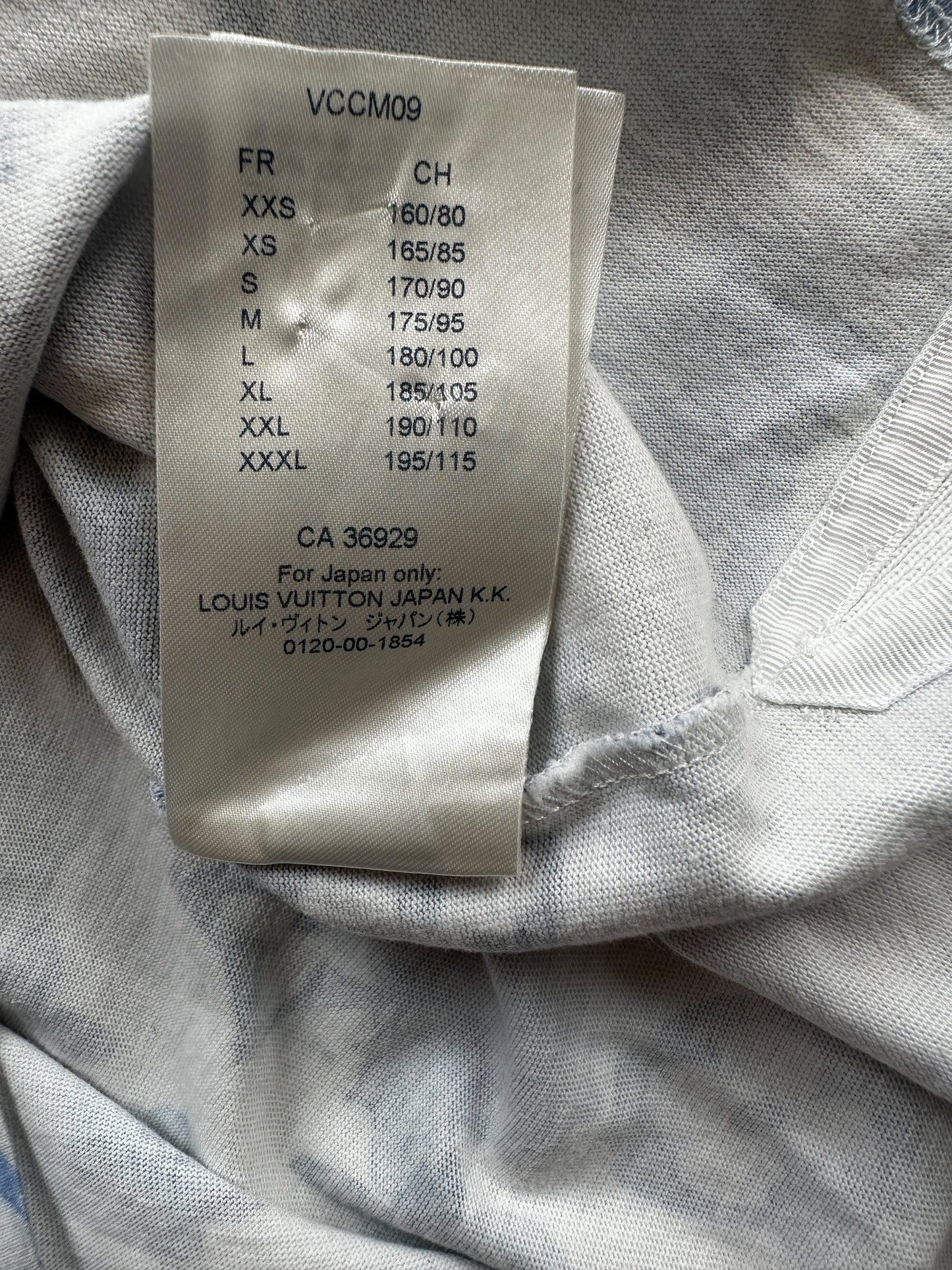 Louis Vuitton Blue & White Watercolor Monogram Polo T-Shirt