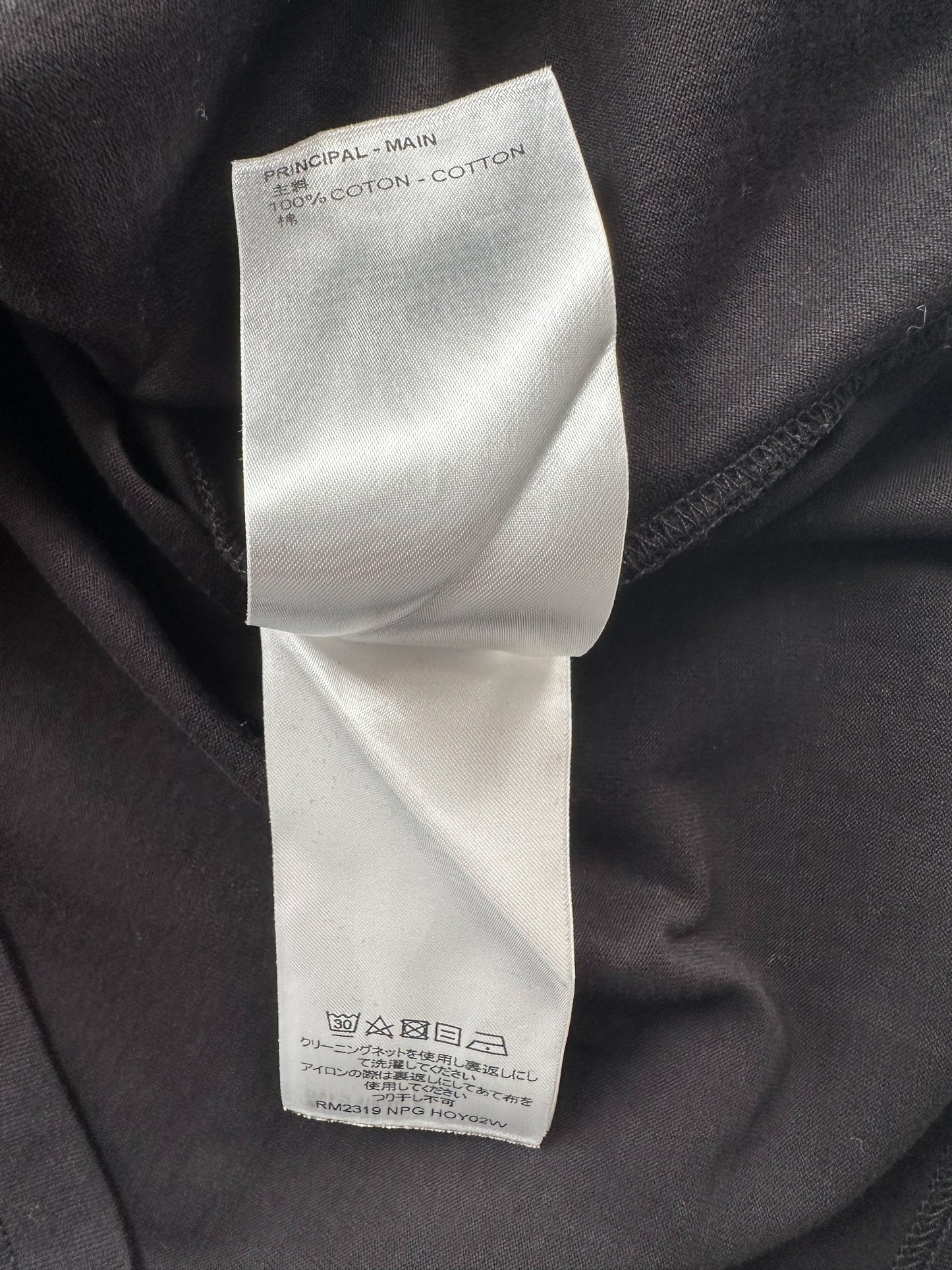 Louis Vuitton Black & White Frequency Embroidered T-Shirt