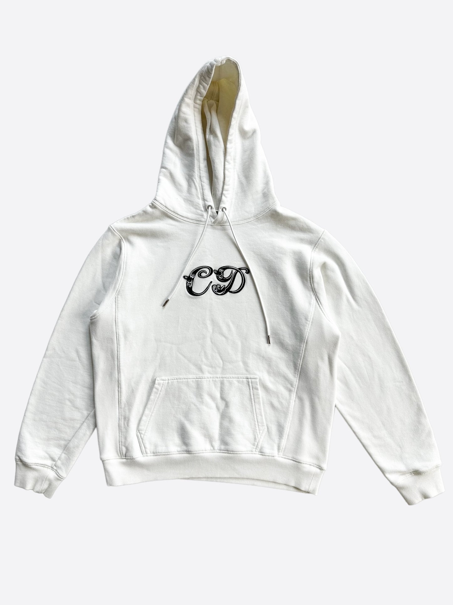Dior Kenny Scharf White & Black Embroidered Logo Hoodie