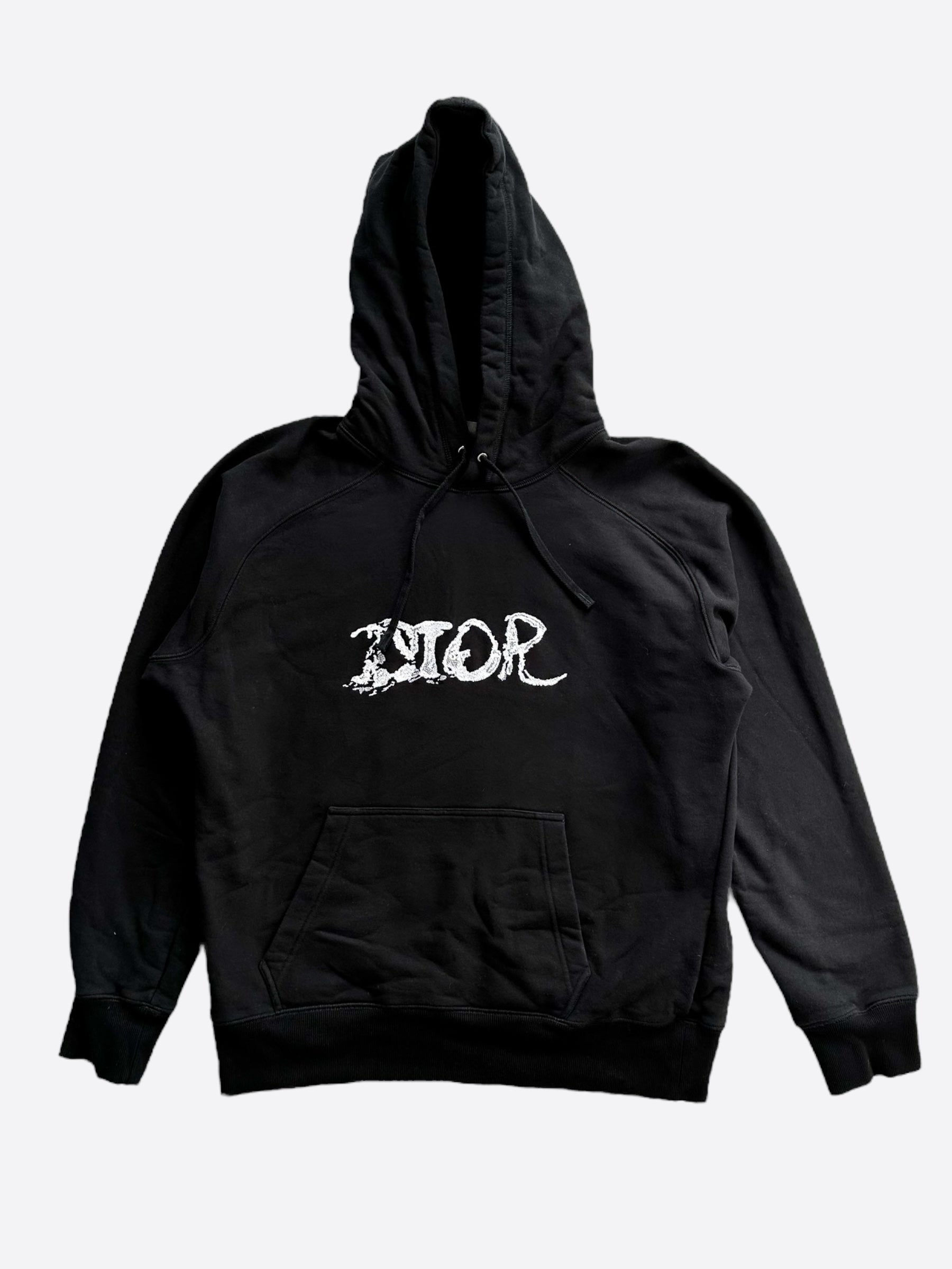 Dior Peter Doig Black White Embroidered Logo Hoodie Savonches dior-peter-doig-black-white-embroidered-logo-hoodie-savonches