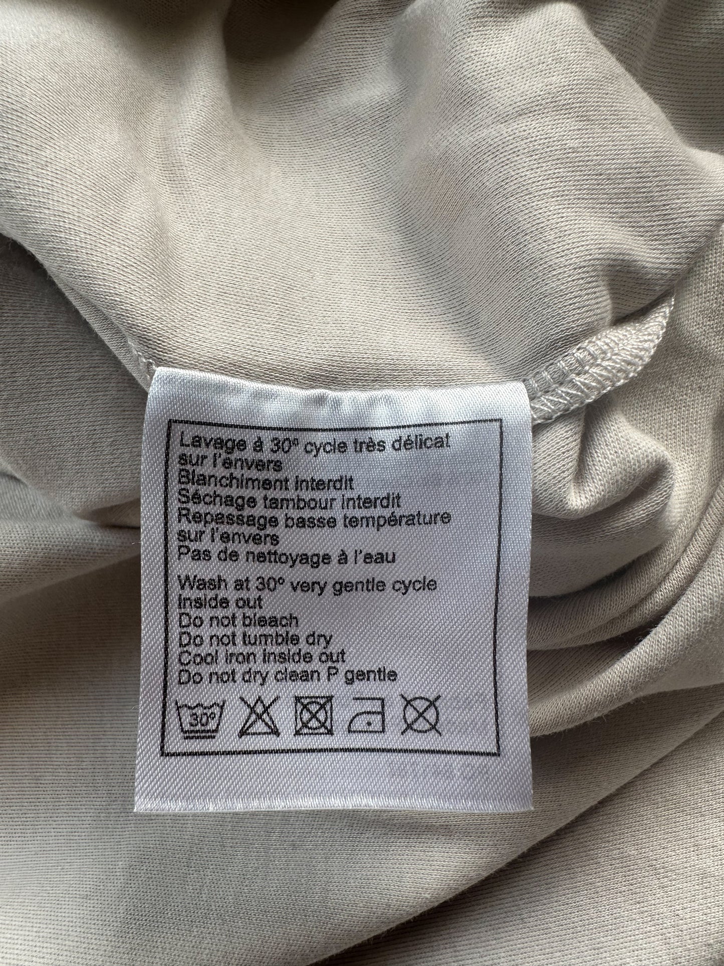 Chanel Beige Embroidered Logo Women's T-Shirt