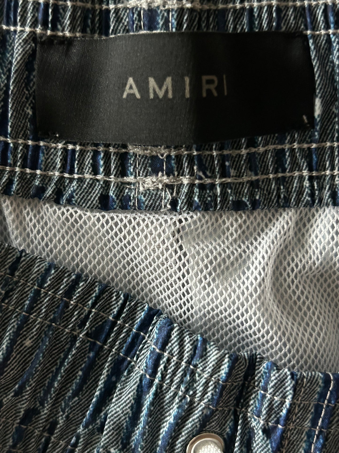 Amiri Blue Gradient Core Logo Swimshorts
