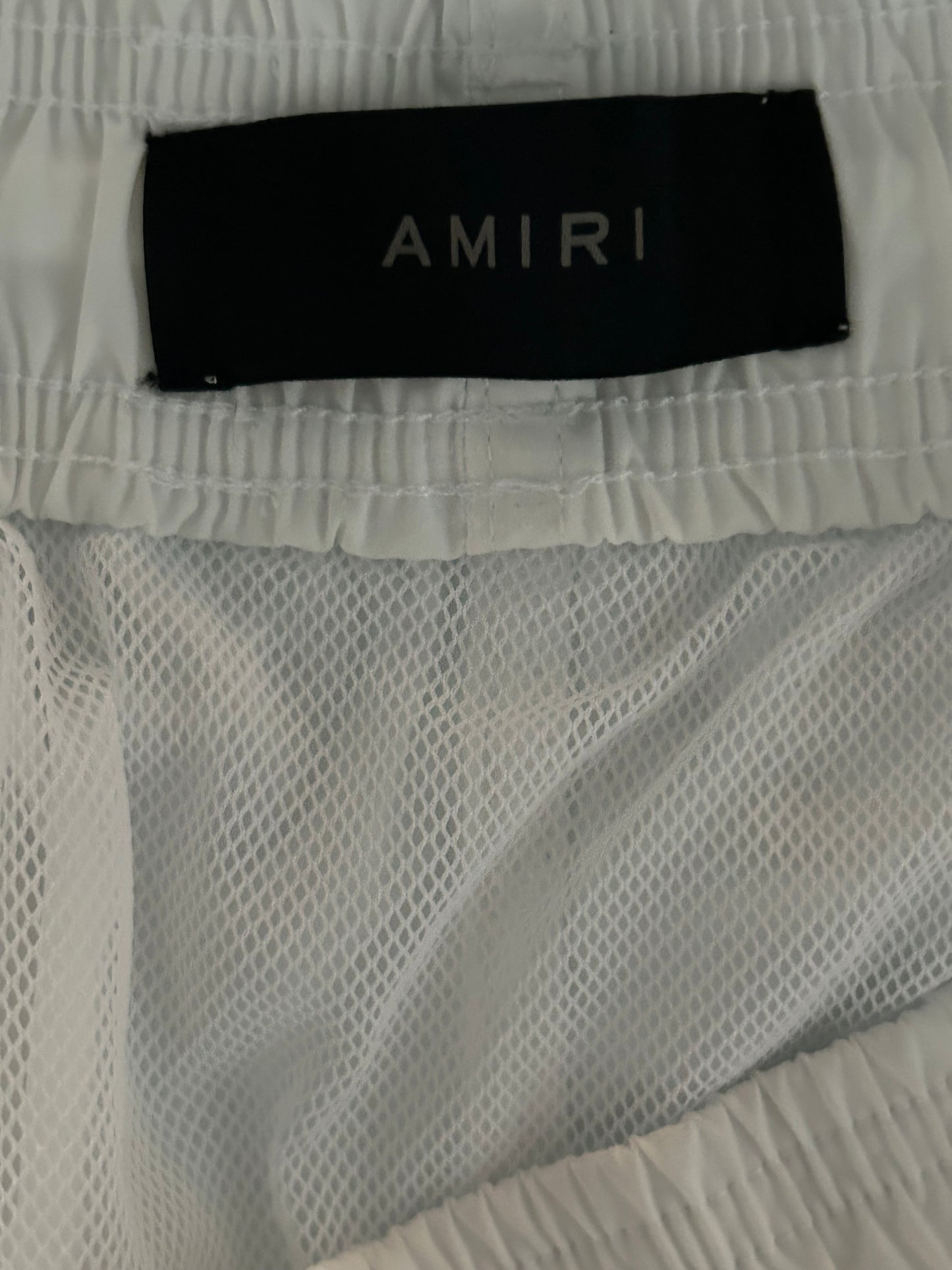 Amiri White & Red Bones Swimshorts