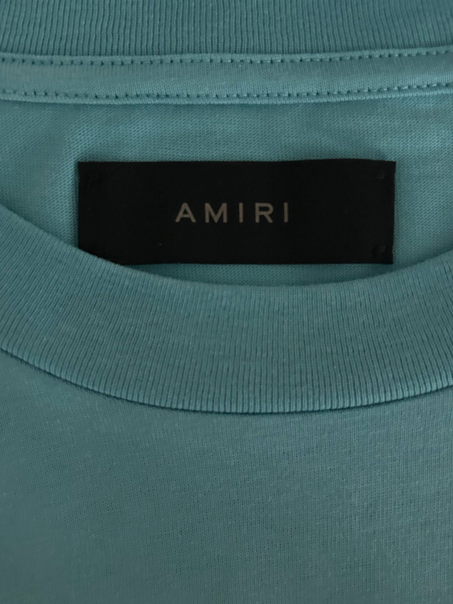 Amiri Blue & White Studios Logo T-Shirt