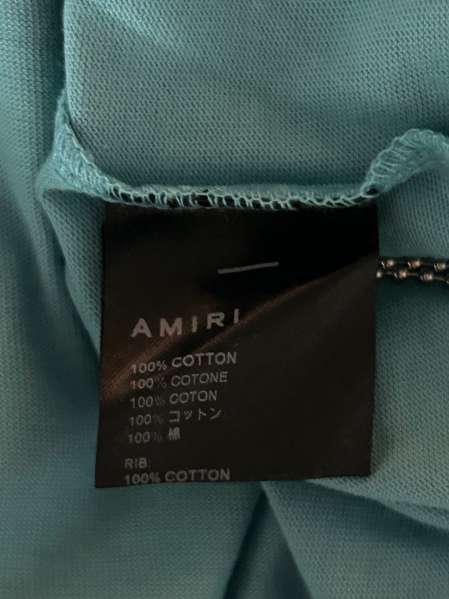 Amiri Blue & White Studios Logo T-Shirt