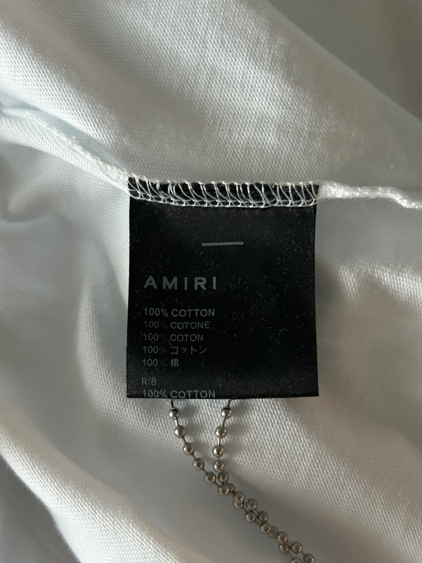 Amiri White & Green Records Logo T-Shirt