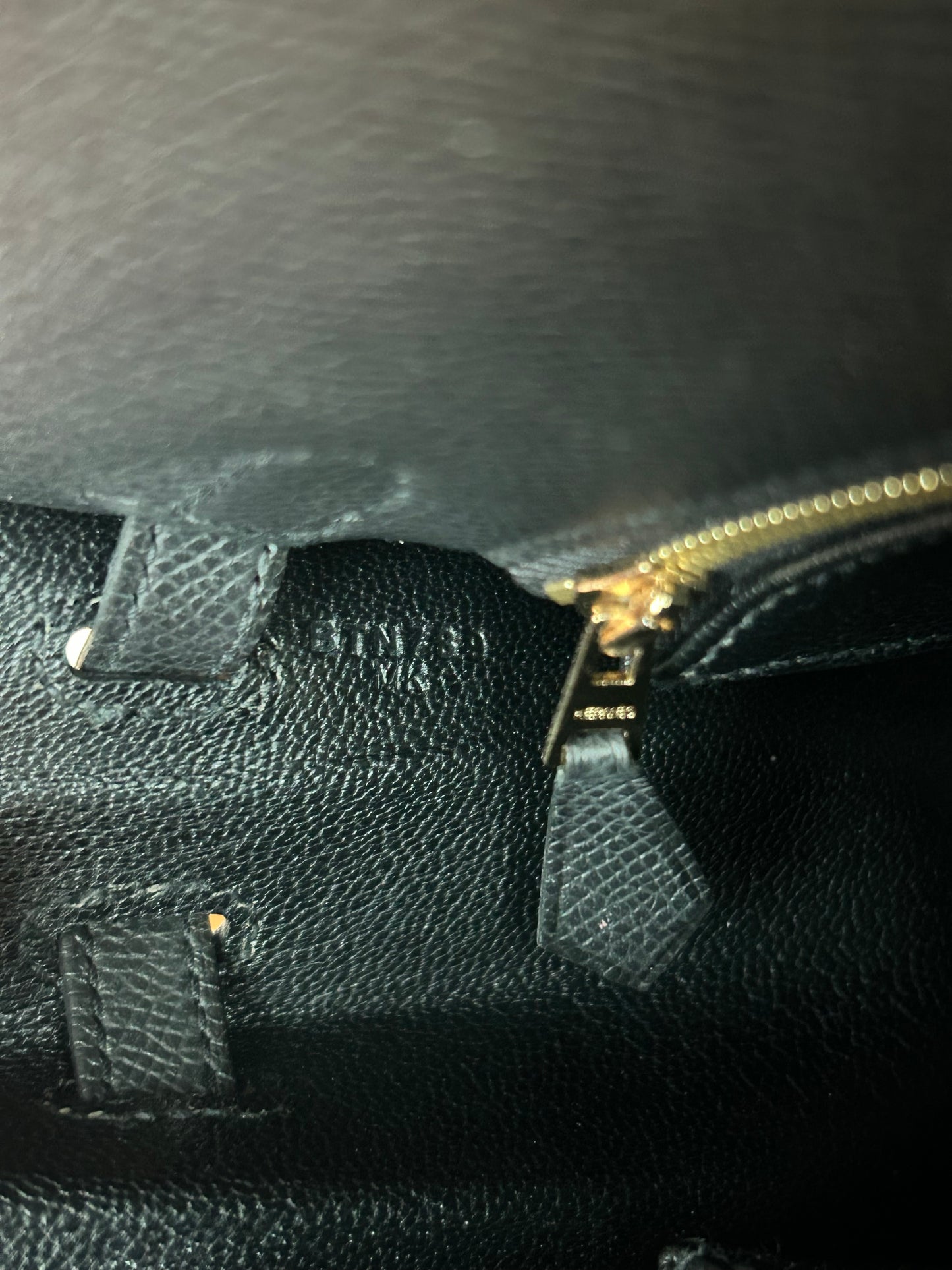 Hermes Black Epsom Mini Kelly 25