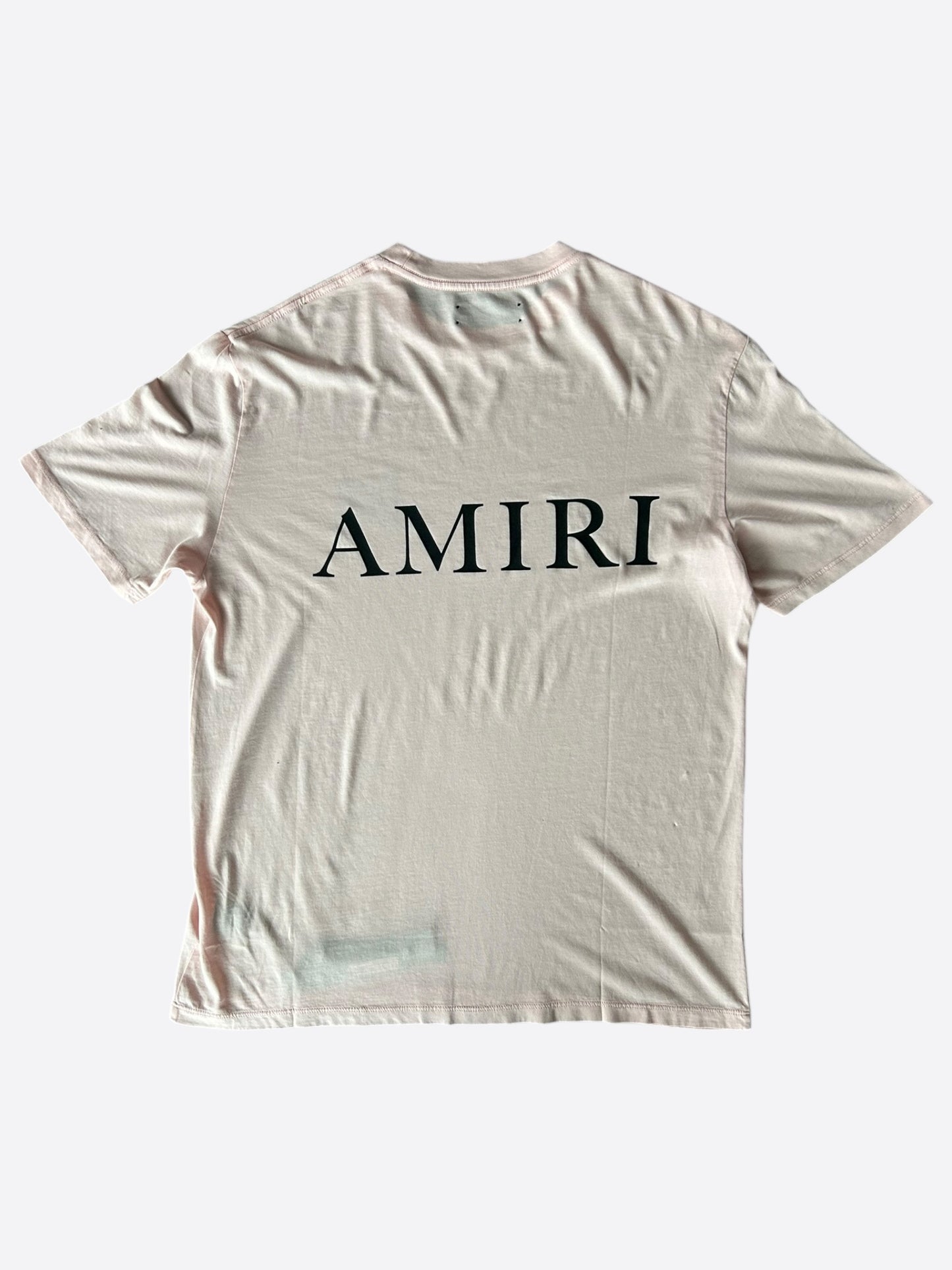 Amiri Pink & White MA Core Logo T-Shirt