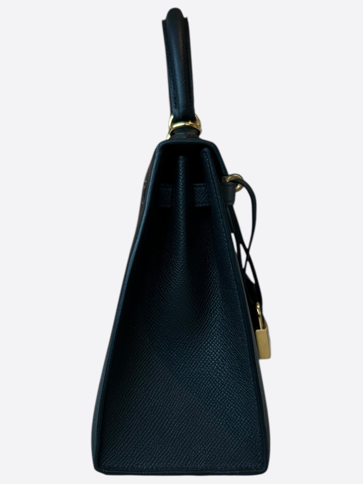 Hermes Black Epsom Mini Kelly 25
