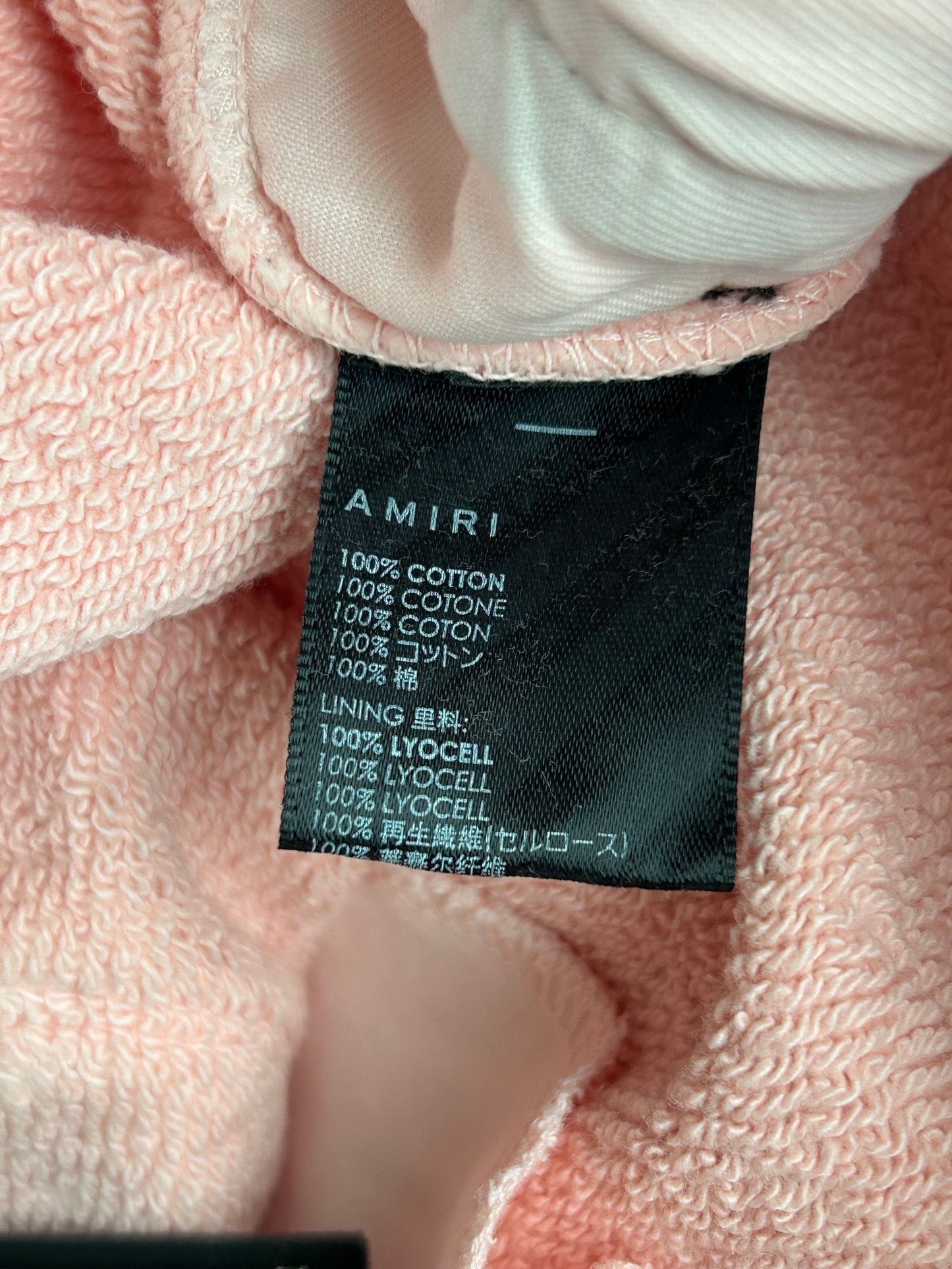 Amiri Pink & Black MA Bar Logo Sweatpants