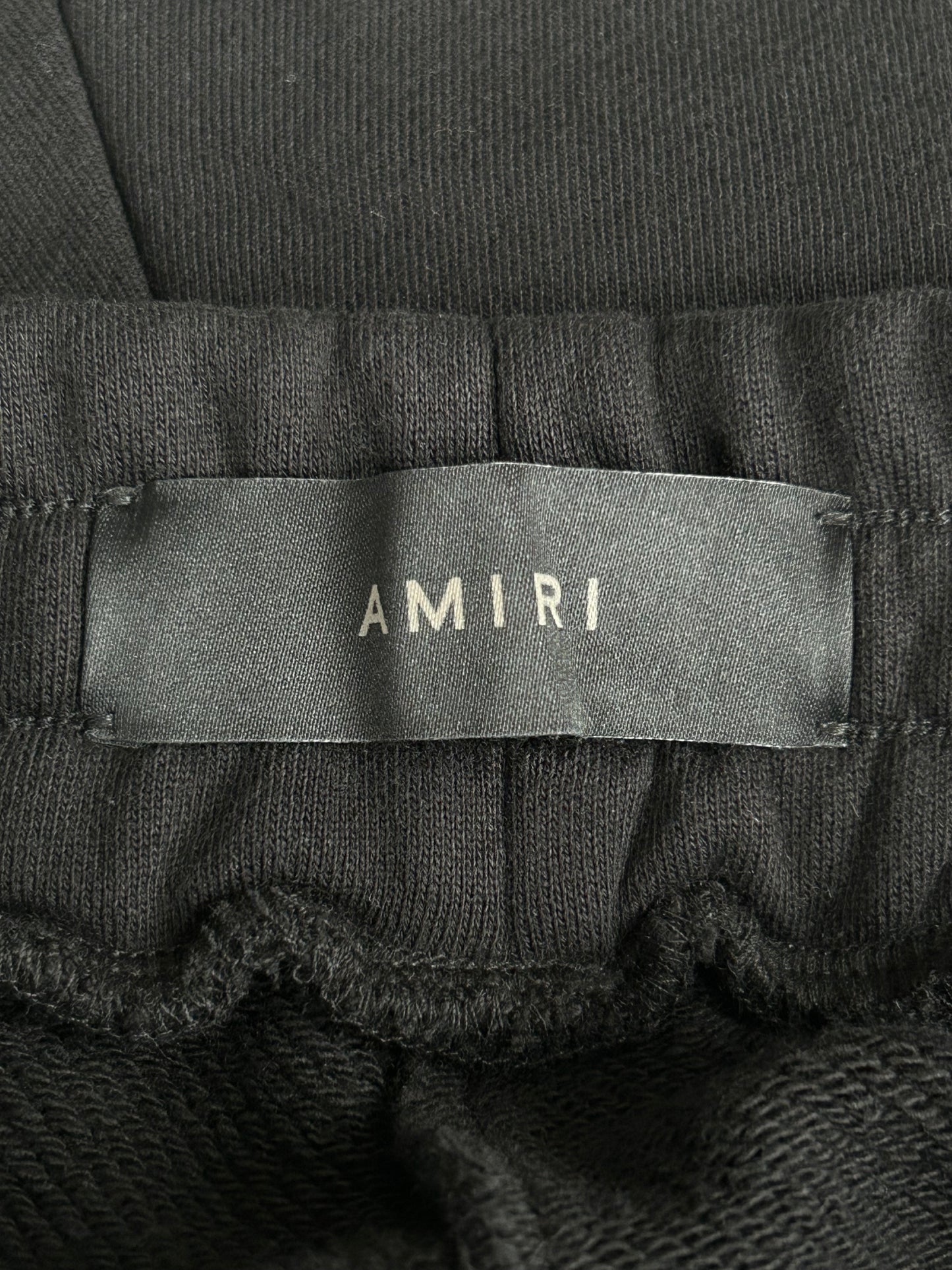 Amiri Black MA Embroidered Logo Shorts