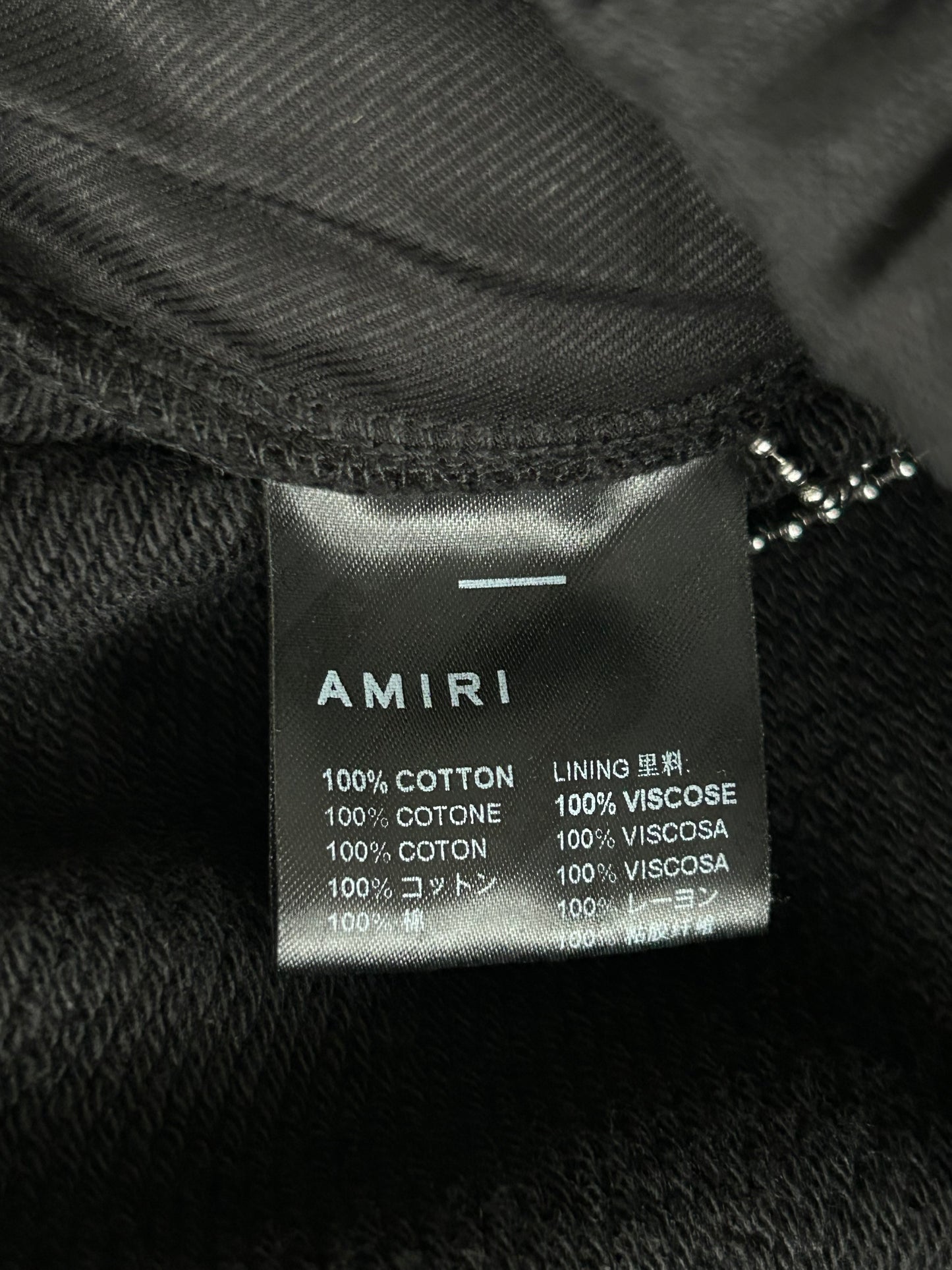 Amiri Black MA Embroidered Logo Shorts