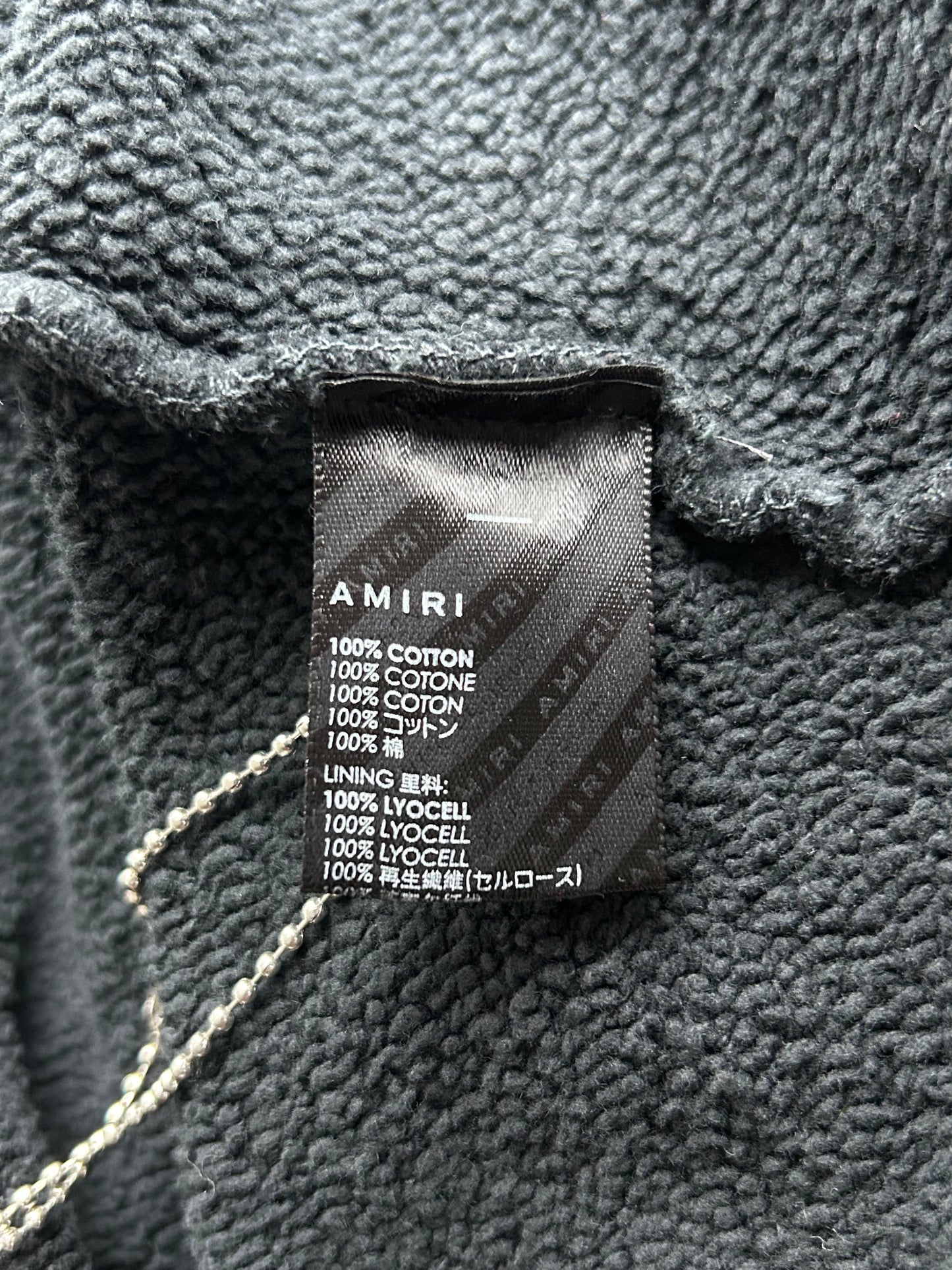 Amiri Vintage Black & White Collegiate Logo Hoodie